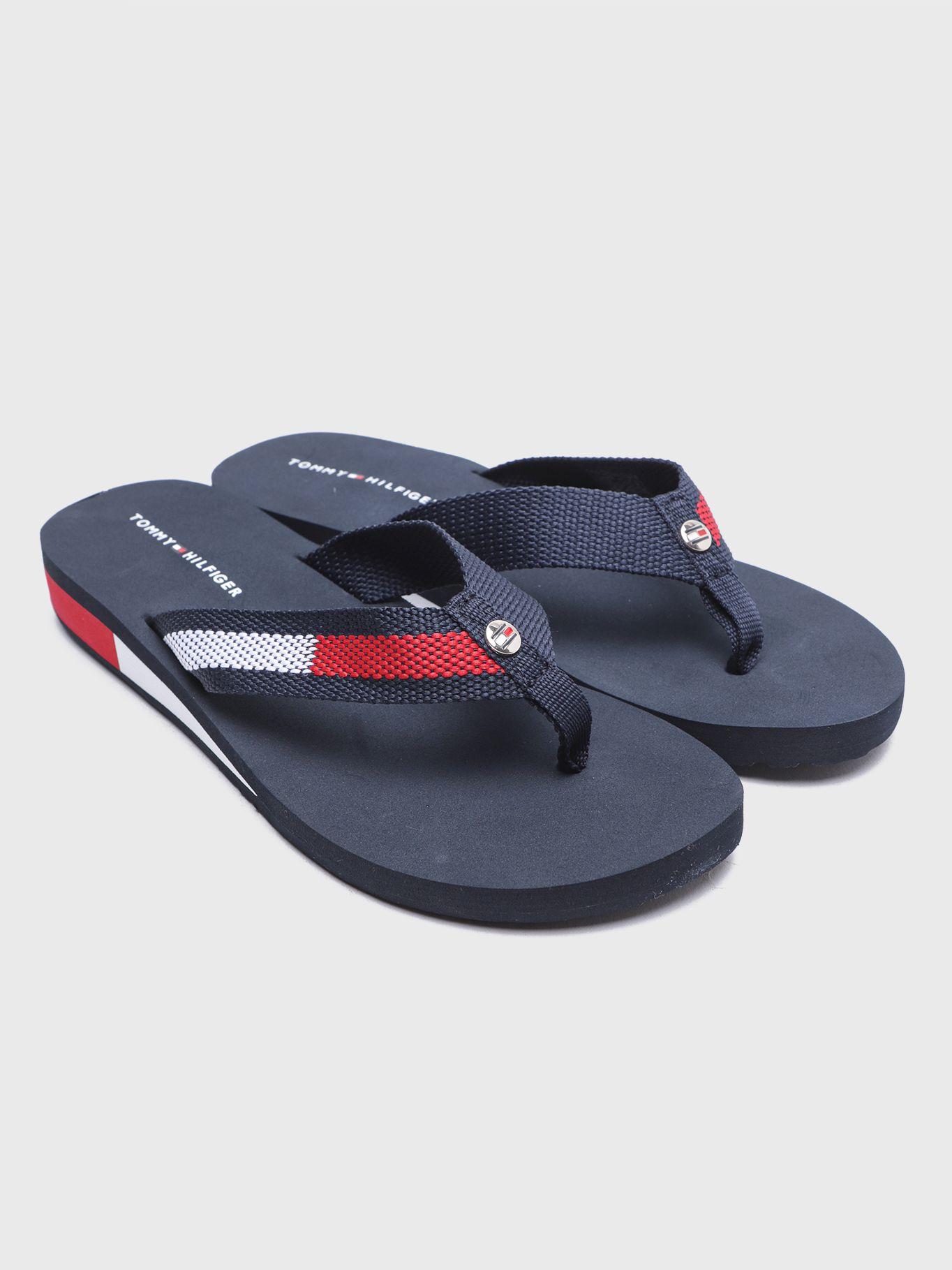 Sandalias De Playa Tj Logo Azul Tommy Hilfiger-0
