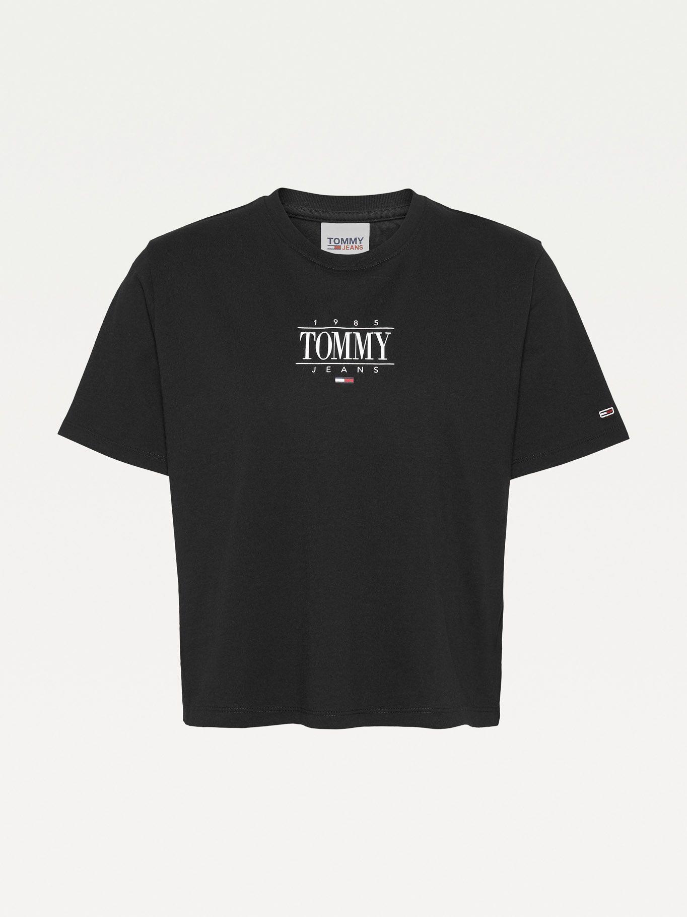 Polera Essential Crop Con Logo Negro Tommy Hilfiger-3