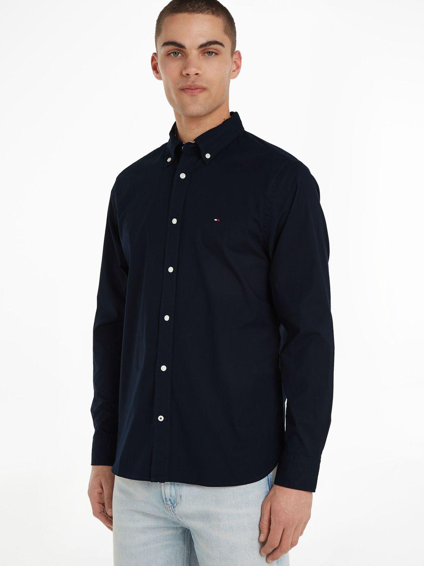 Camisa Classic Flex Con Logo Azul Tommy Hilfiger-0