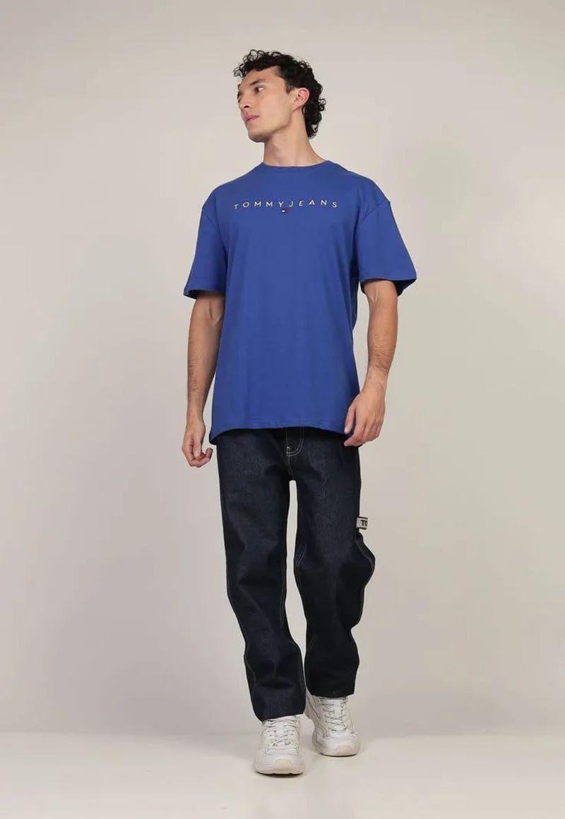 Polera Regular Fit Con Logo-Bordado Azul Tommy Jeans-1