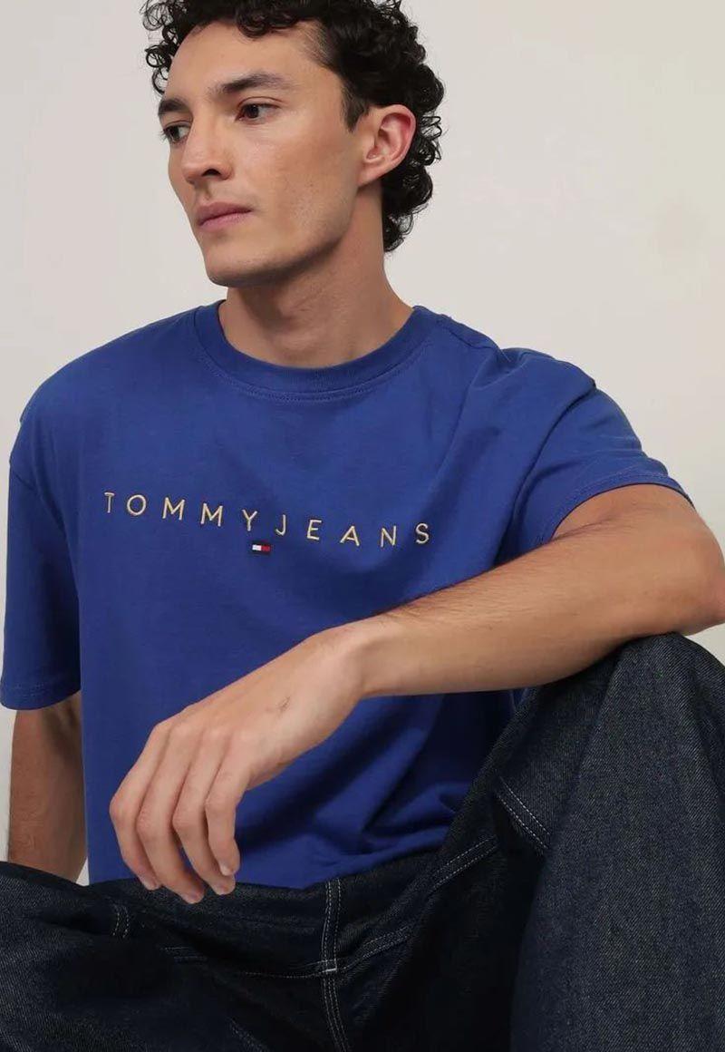Polera Regular Fit Con Logo-Bordado Azul Tommy Jeans-3