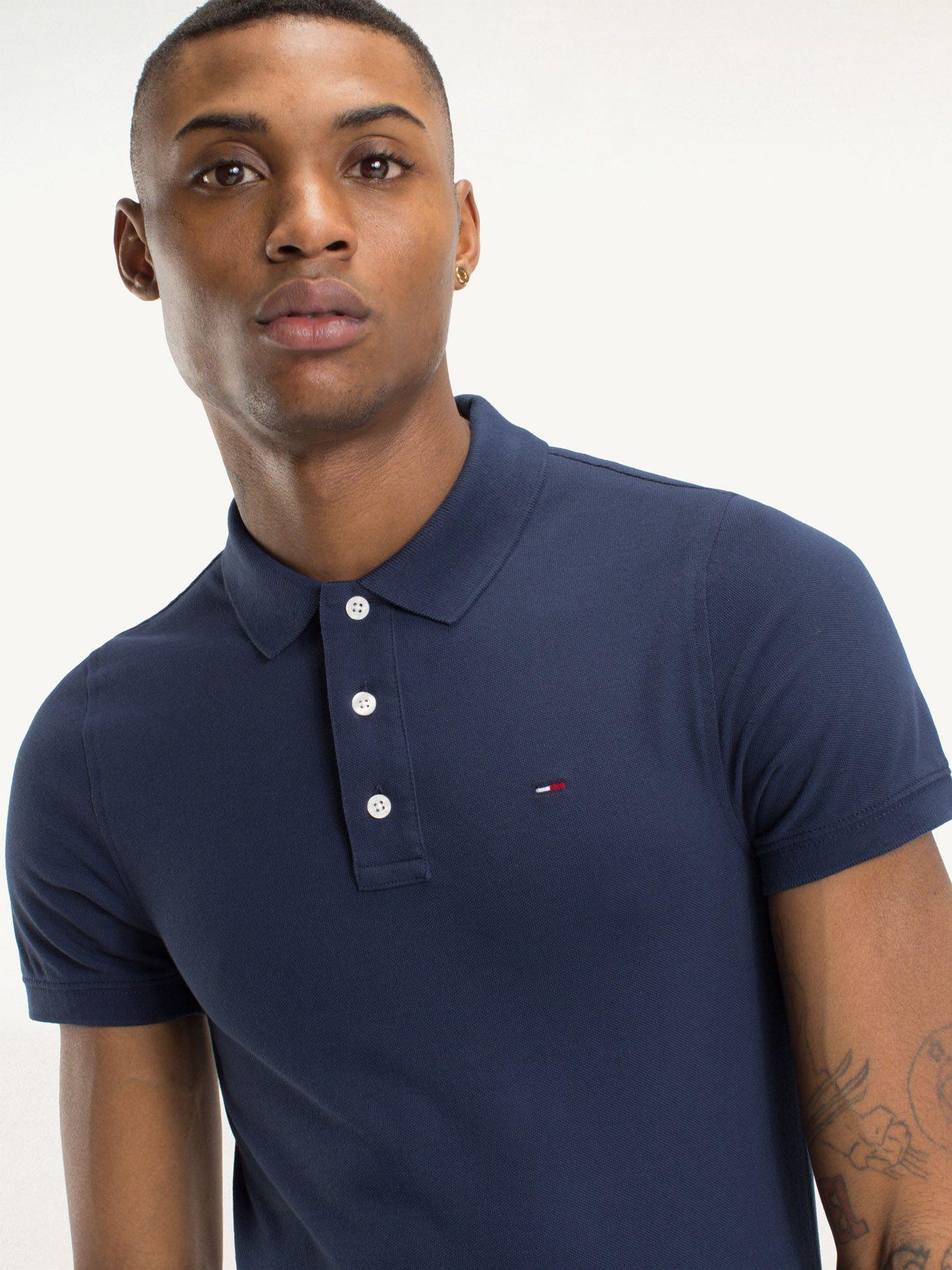Polo Original Flag Slim Fit Azul Tommy Hilfiger-2