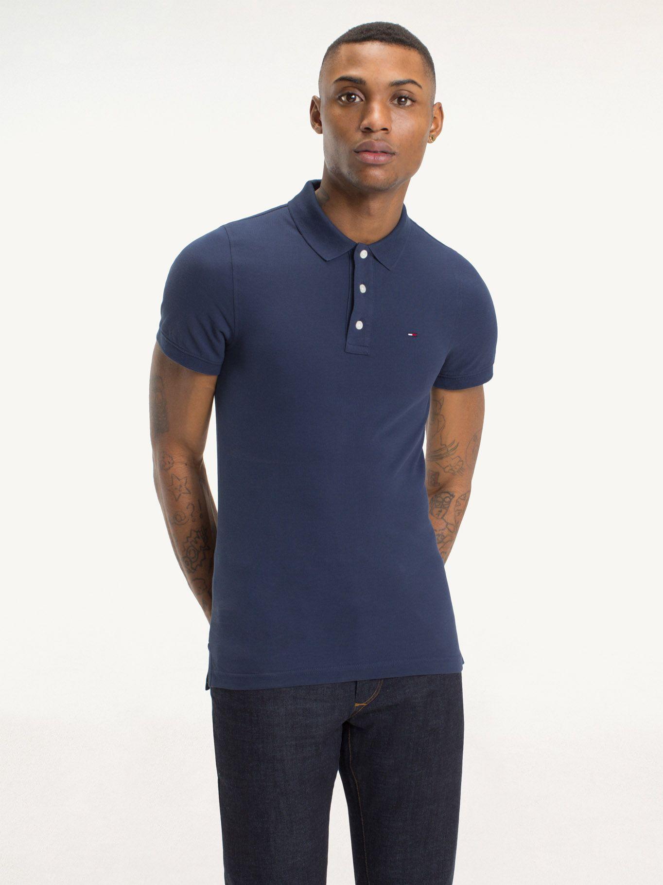 Polo Original Flag Slim Fit Azul Tommy Hilfiger-0