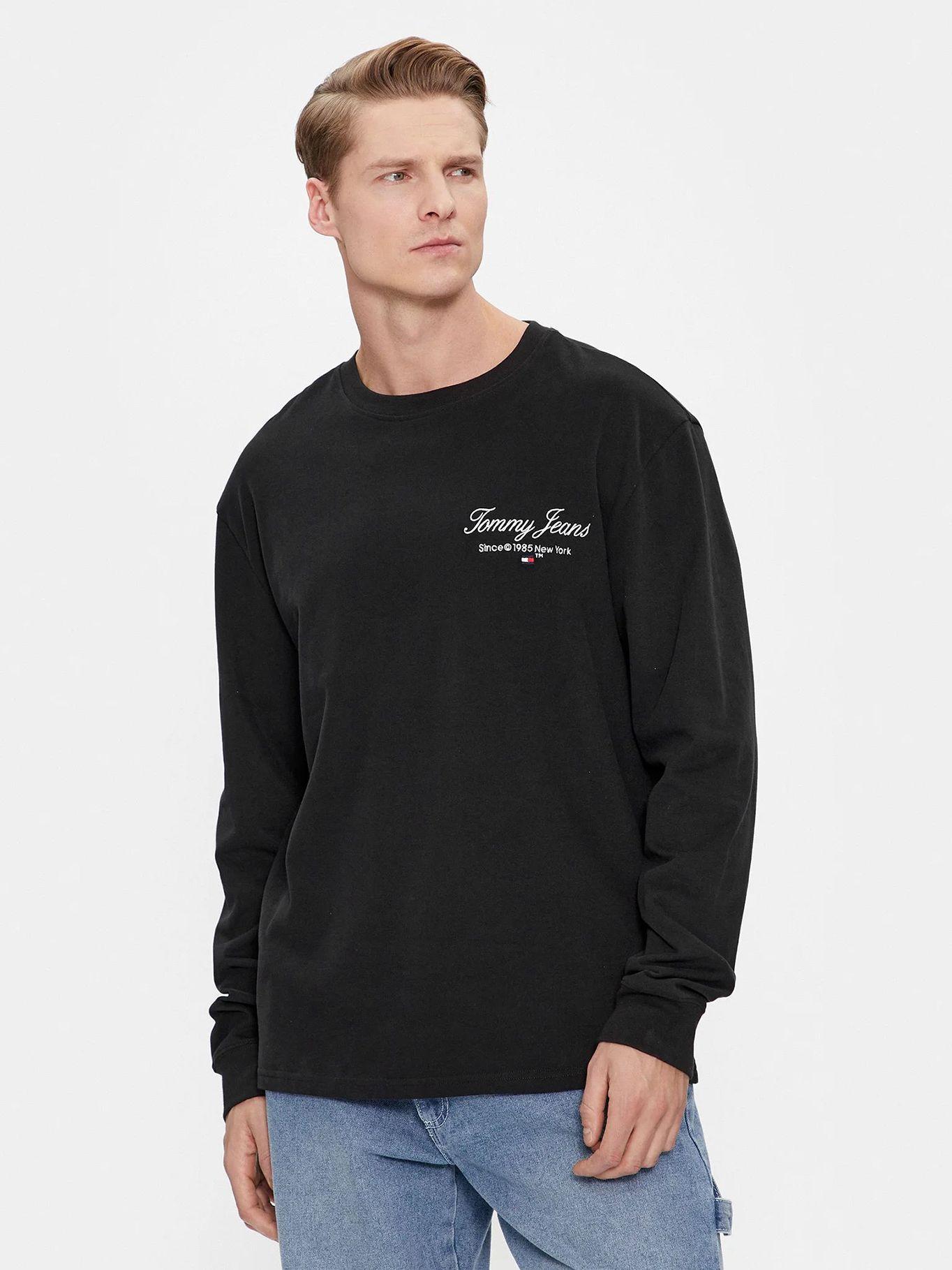 POLERA REGULAR FIT LUXE LOGO NEGRO TOMMY JEANS-0