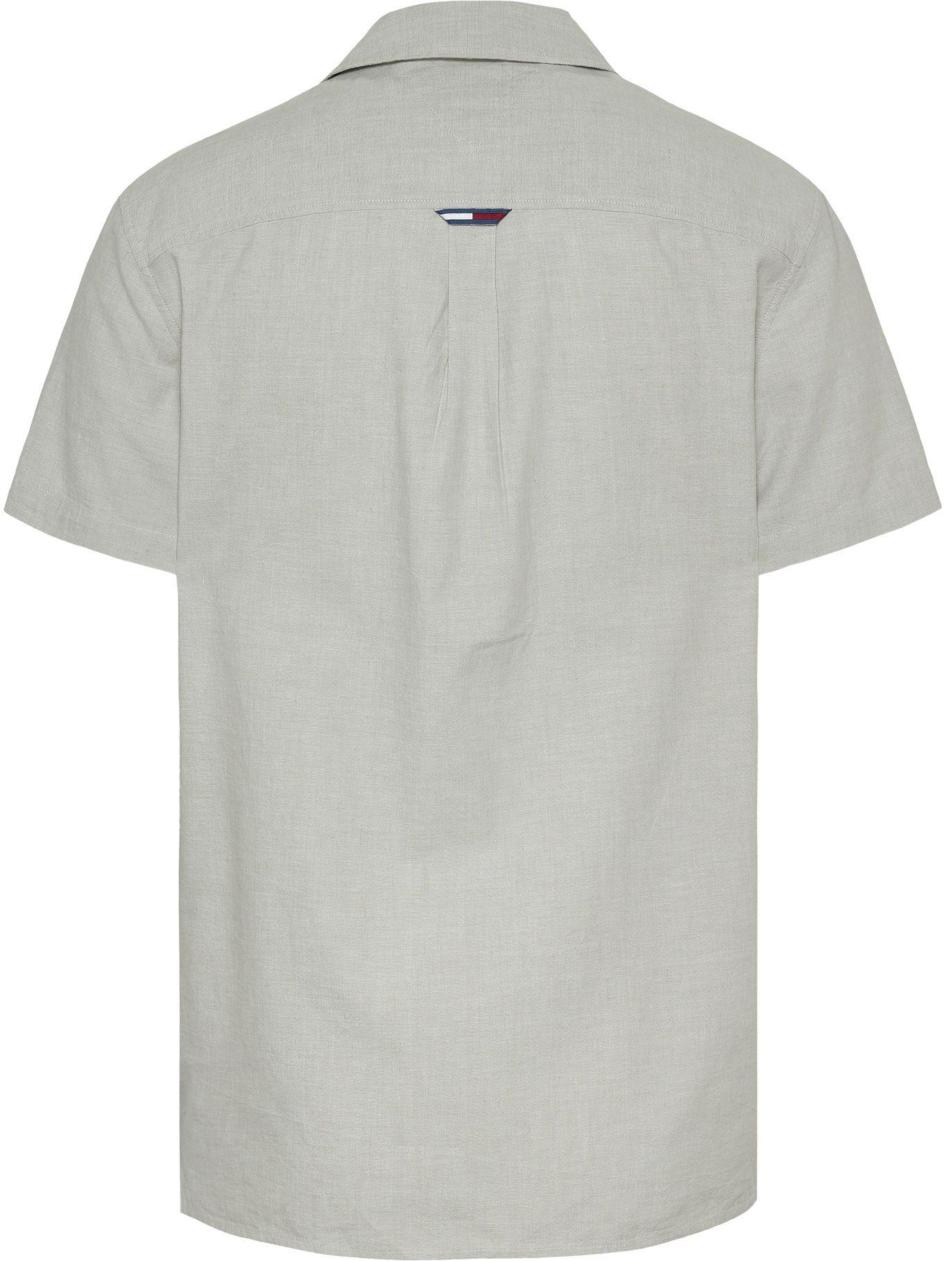 Camisa De Lino Spring Camp Gris Tommy Hilfiger-1