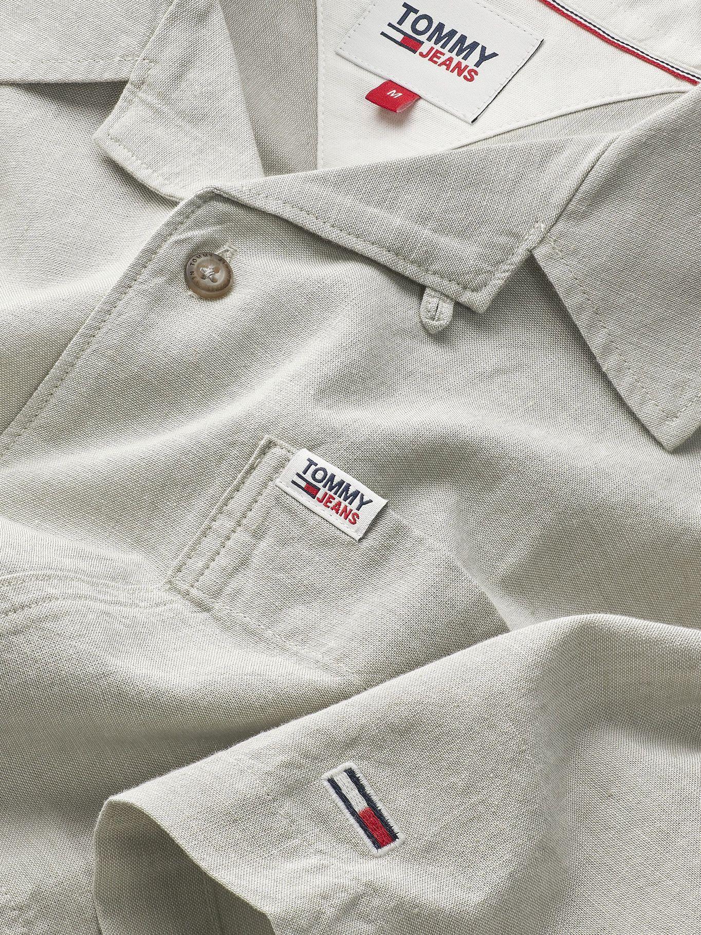 Camisa De Lino Spring Camp Gris Tommy Hilfiger-2