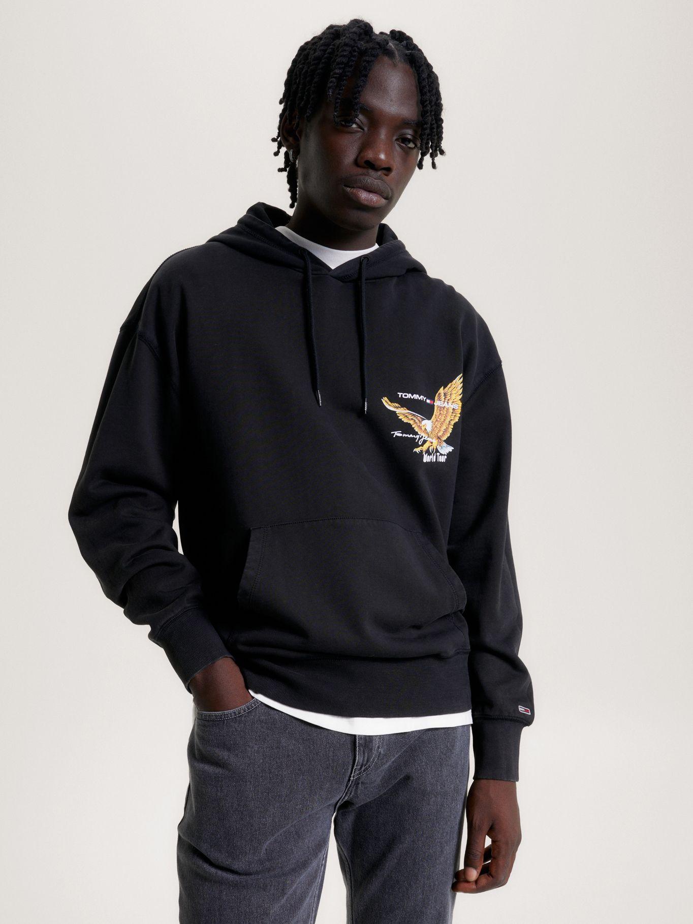 Polerón Hoodie Relaxed Con Águila Negro Tommy Jeans-0