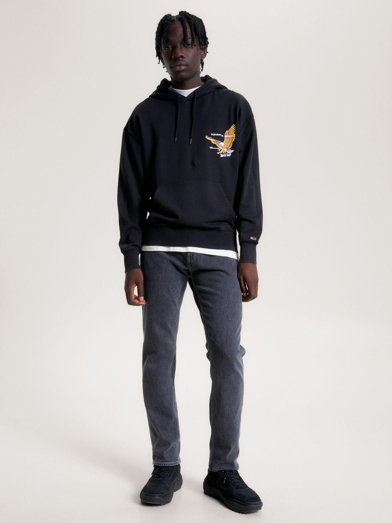Polerón Hoodie Relaxed Con Águila Negro Tommy Jeans-1