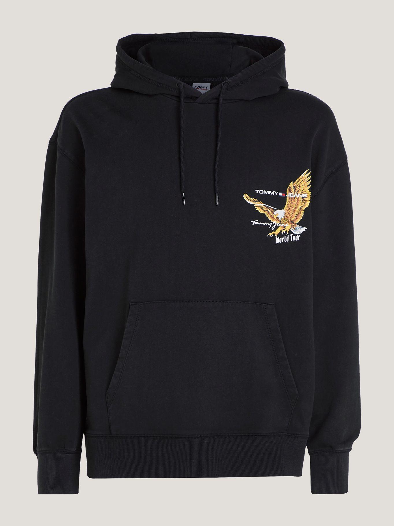 Polerón Hoodie Relaxed Con Águila Negro Tommy Jeans-4