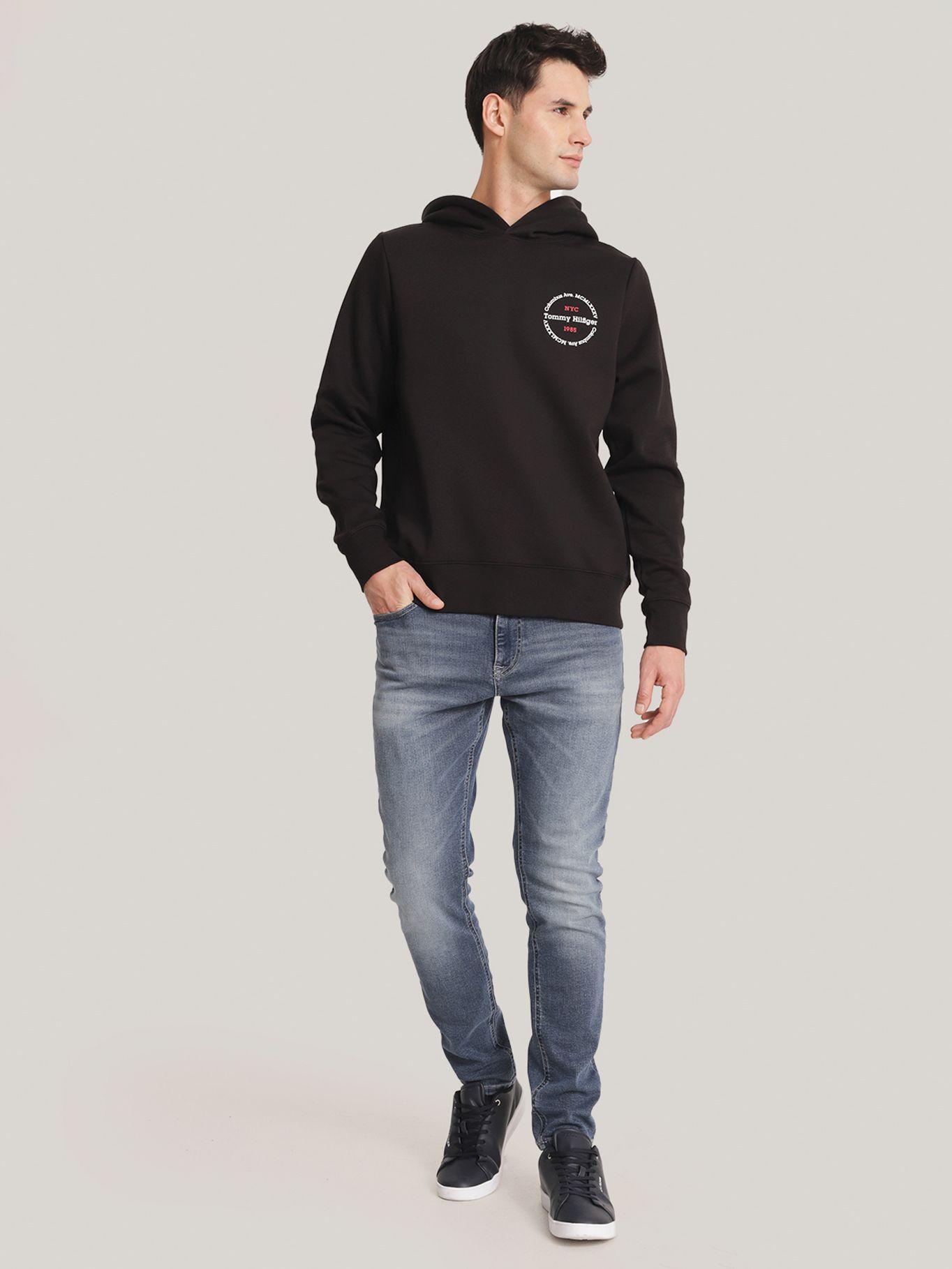 Polerón Hoodie Con Logo Chest Negro Tommy Hilfiger-1