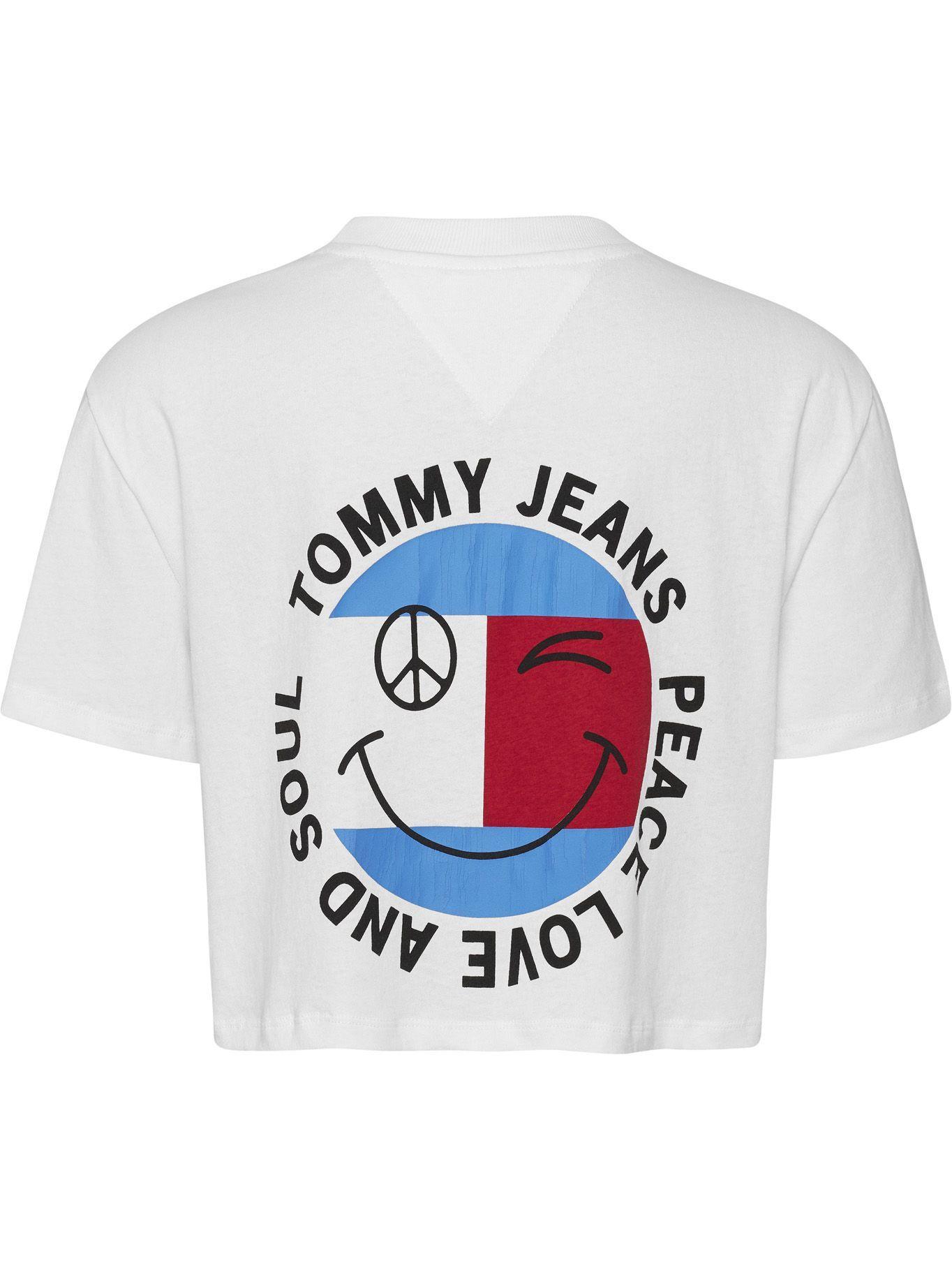 Polera Crop Logo Smiley Blanco Tommy Jeans F2-1
