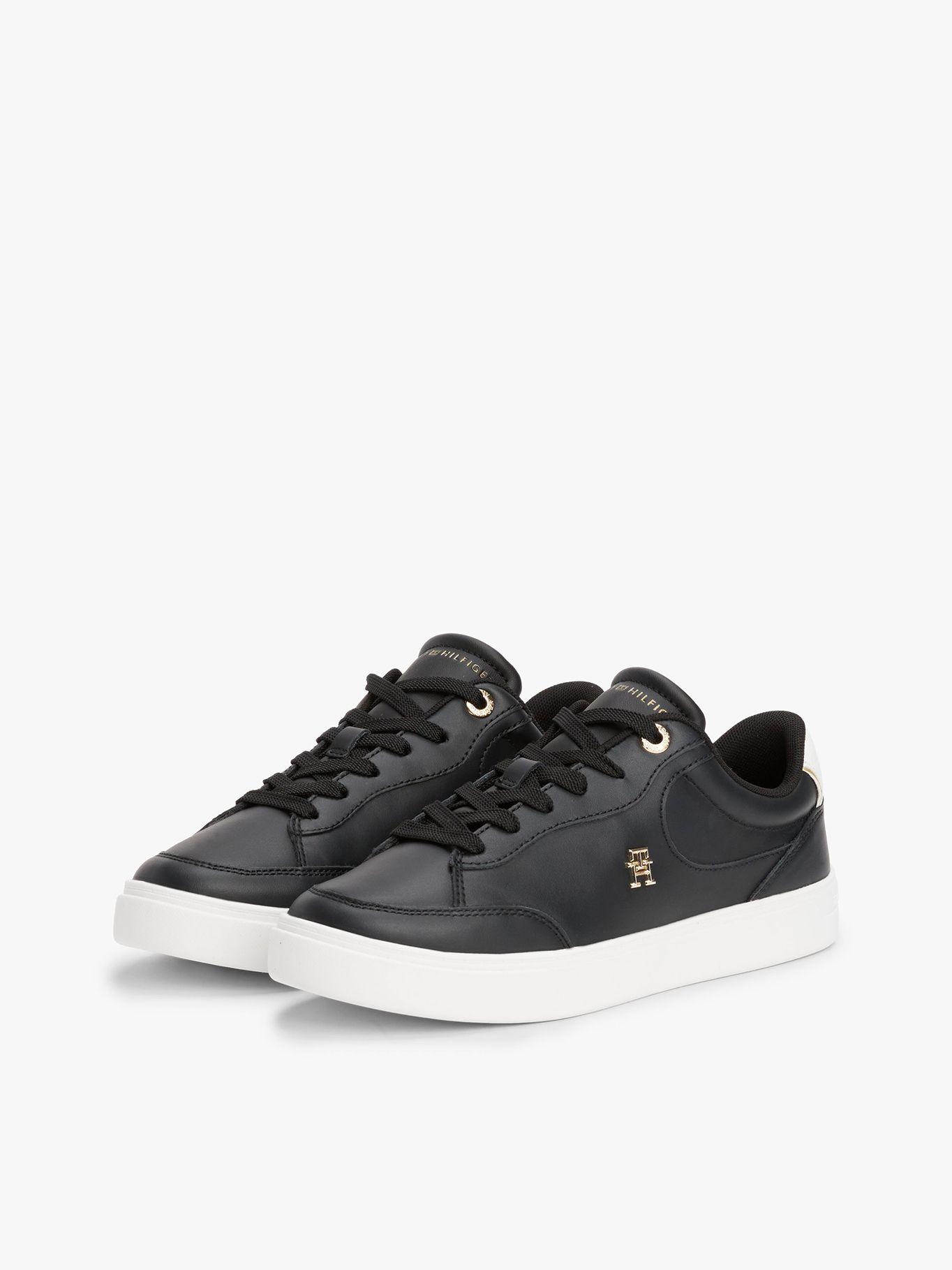 Zapatillas Essential Chic De Cuero Negro Tommy Hilfiger-0