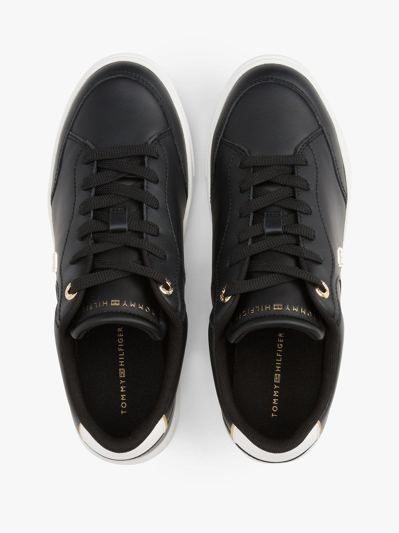 Zapatillas Essential Chic De Cuero Negro Tommy Hilfiger-2
