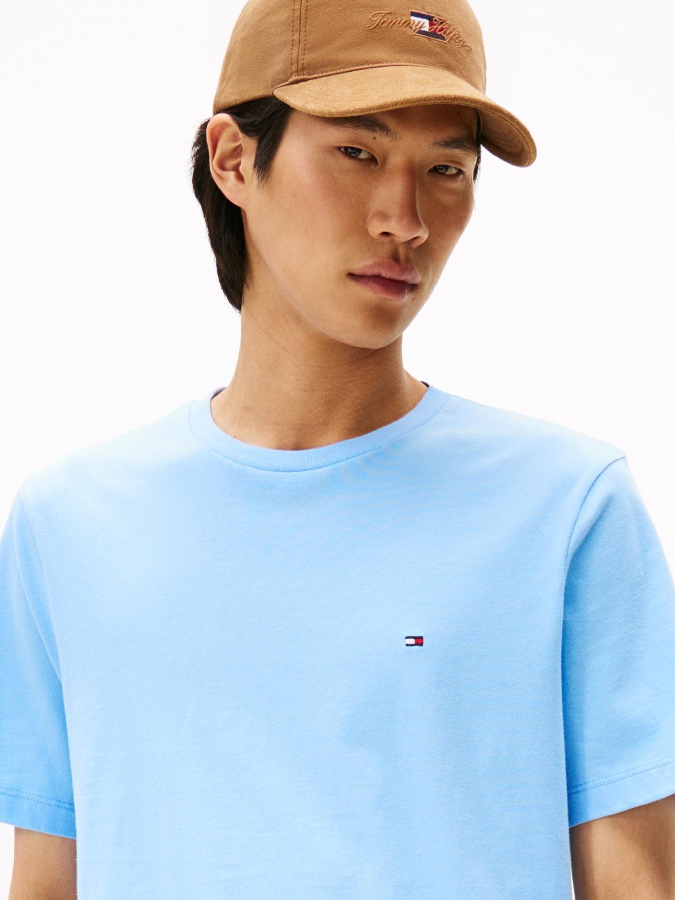 Polera Esencial Cot-Neck Regular Celeste Tommy Hilfiger-3