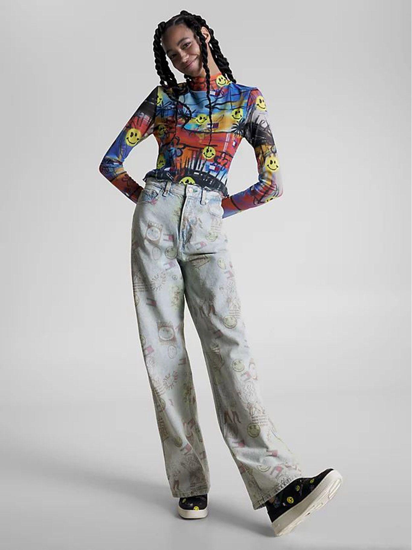 Jeans Tommy Jeans X Smiley® Estamp Celeste Tommy Jeans-1