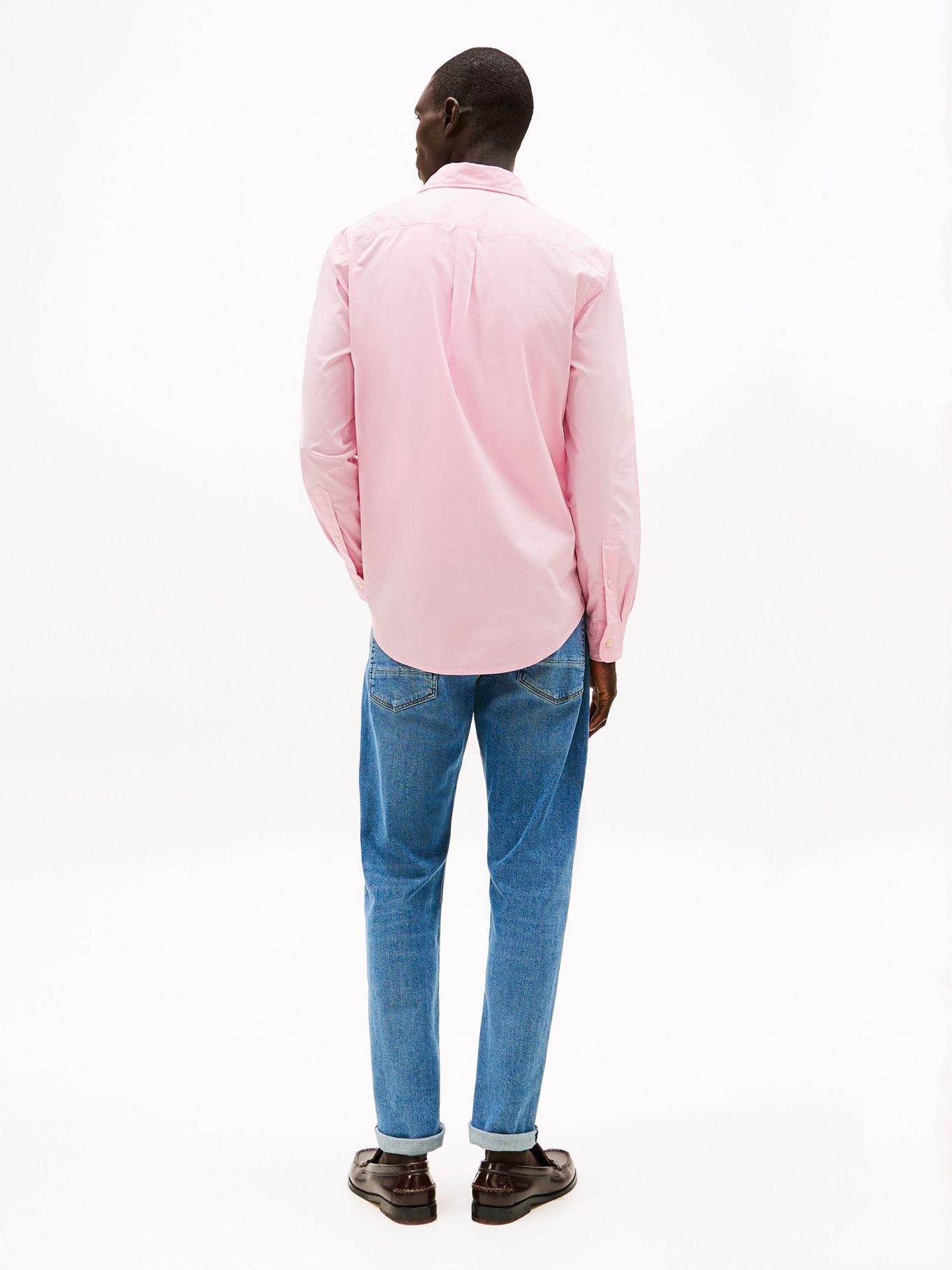 Camisa Th Flex Solid Regular Fit Rosado Tommy Hilfiger-2
