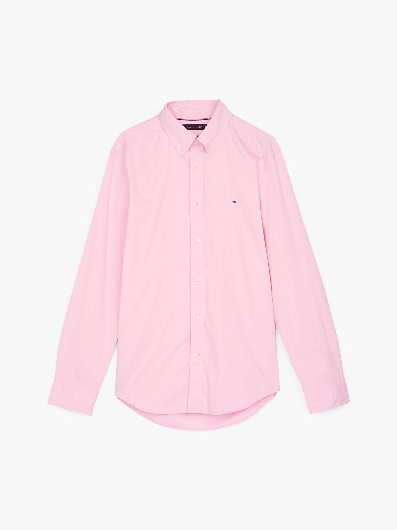 Camisa Th Flex Solid Regular Fit Rosado Tommy Hilfiger-4