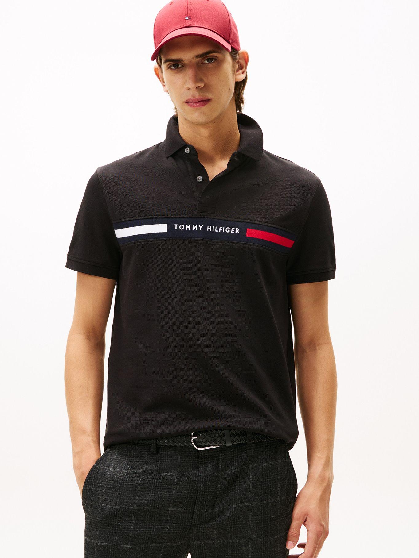 Polo Chest Insert Logo Negro BDS Tommy Hilfiger-0