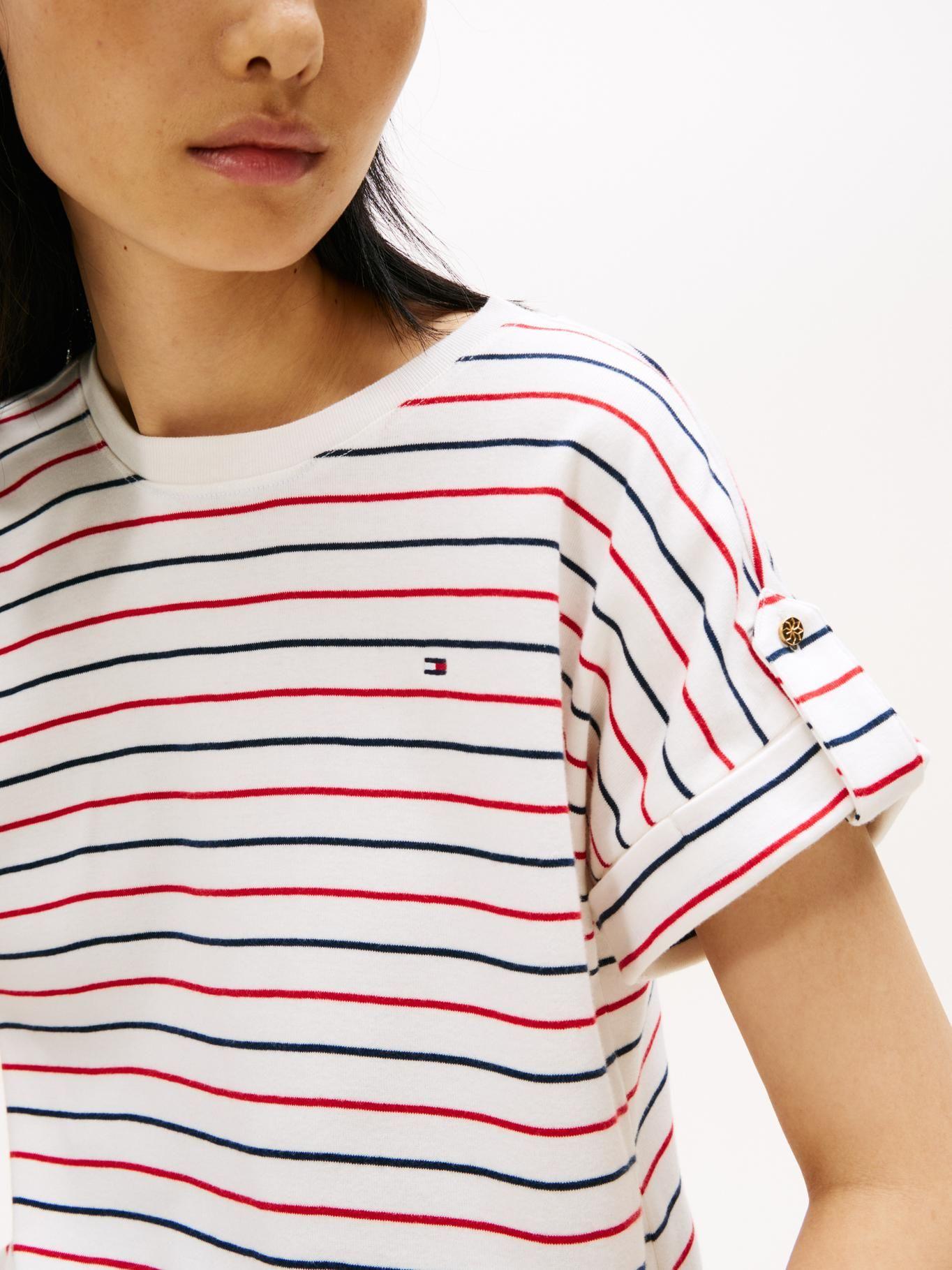 Polera Con Diseño y Rayas Blanco Tommy Hilfiger-3