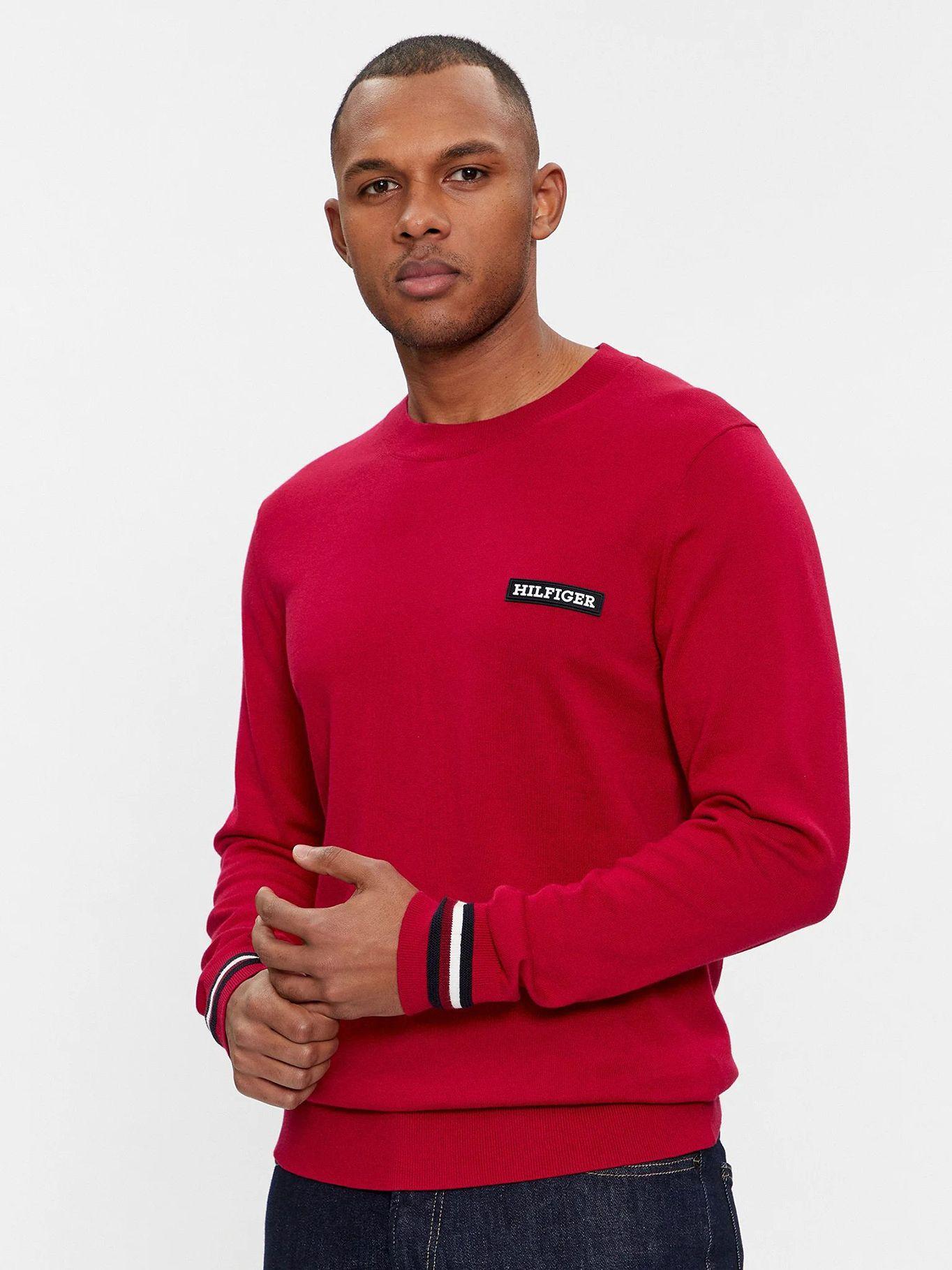 SWEATER GLOBAL STRIPE LOGO ROJO TOMMY HILFIGER-0