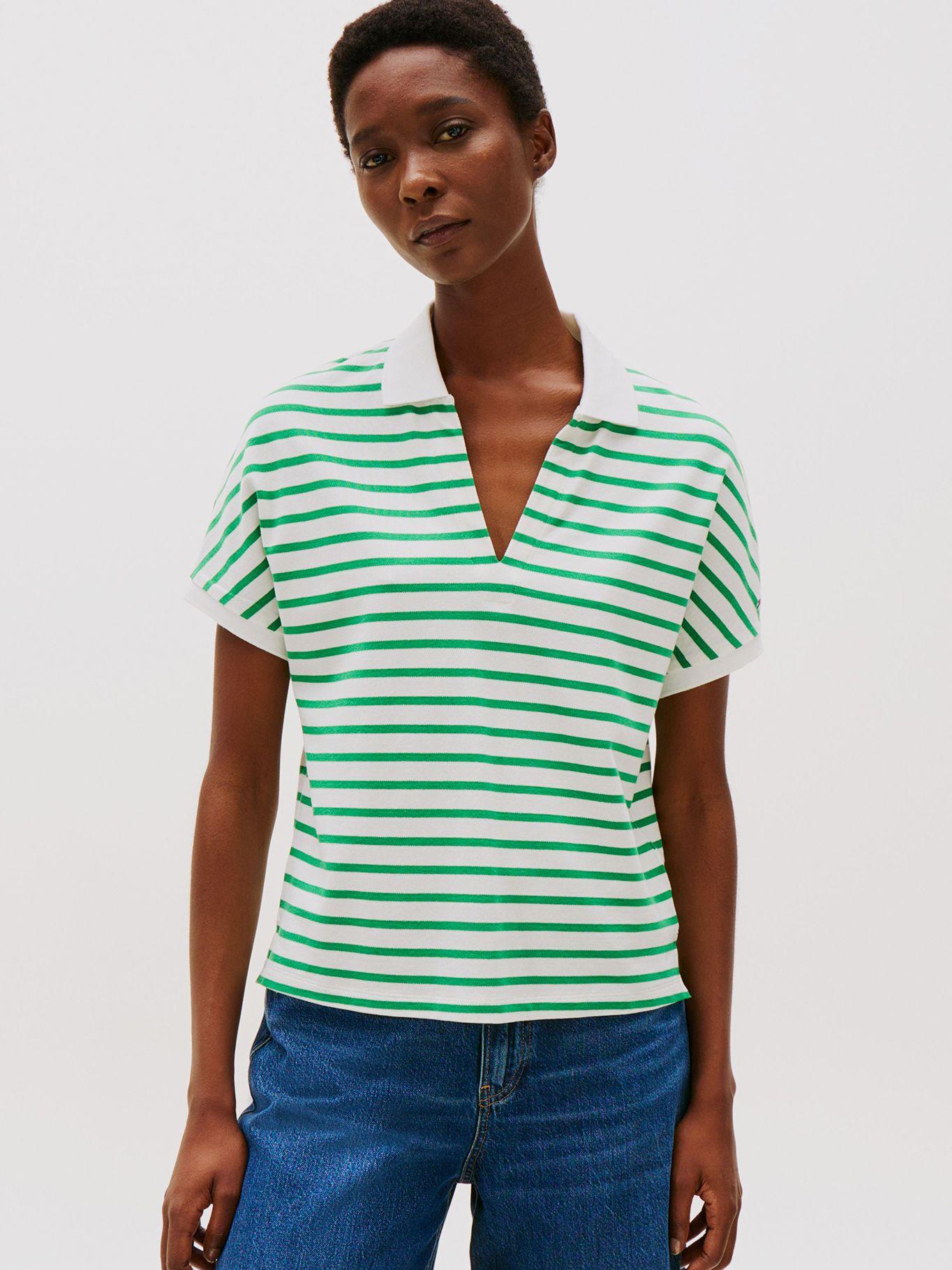 Polo Relaxed Solid Con Logo Verde Tommy Hilfiger-0