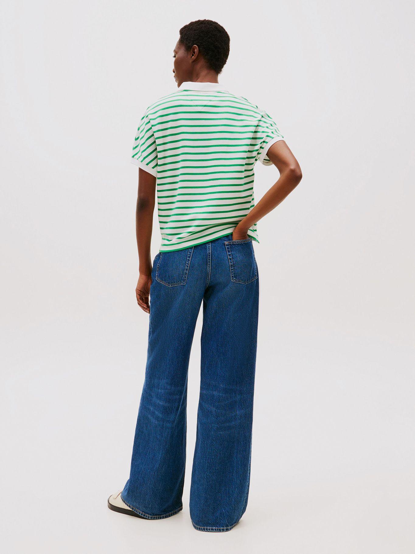 Polo Relaxed Solid Con Logo Verde Tommy Hilfiger-2