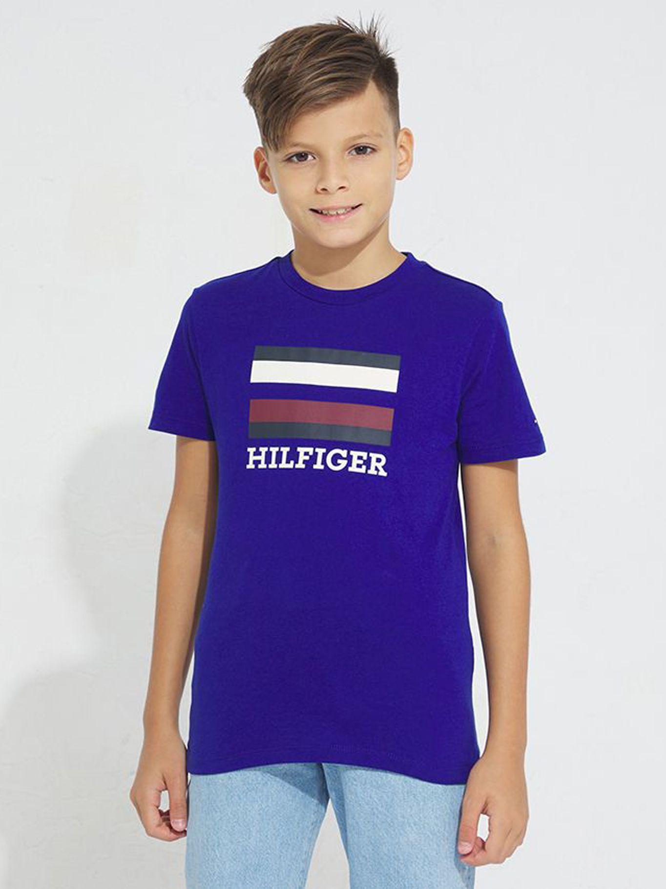 Polera Stripe - Box Logo Azul Tommy Hilfiger-0