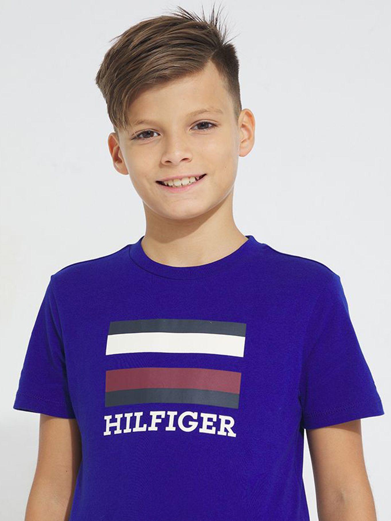 Polera Stripe - Box Logo Azul Tommy Hilfiger-1
