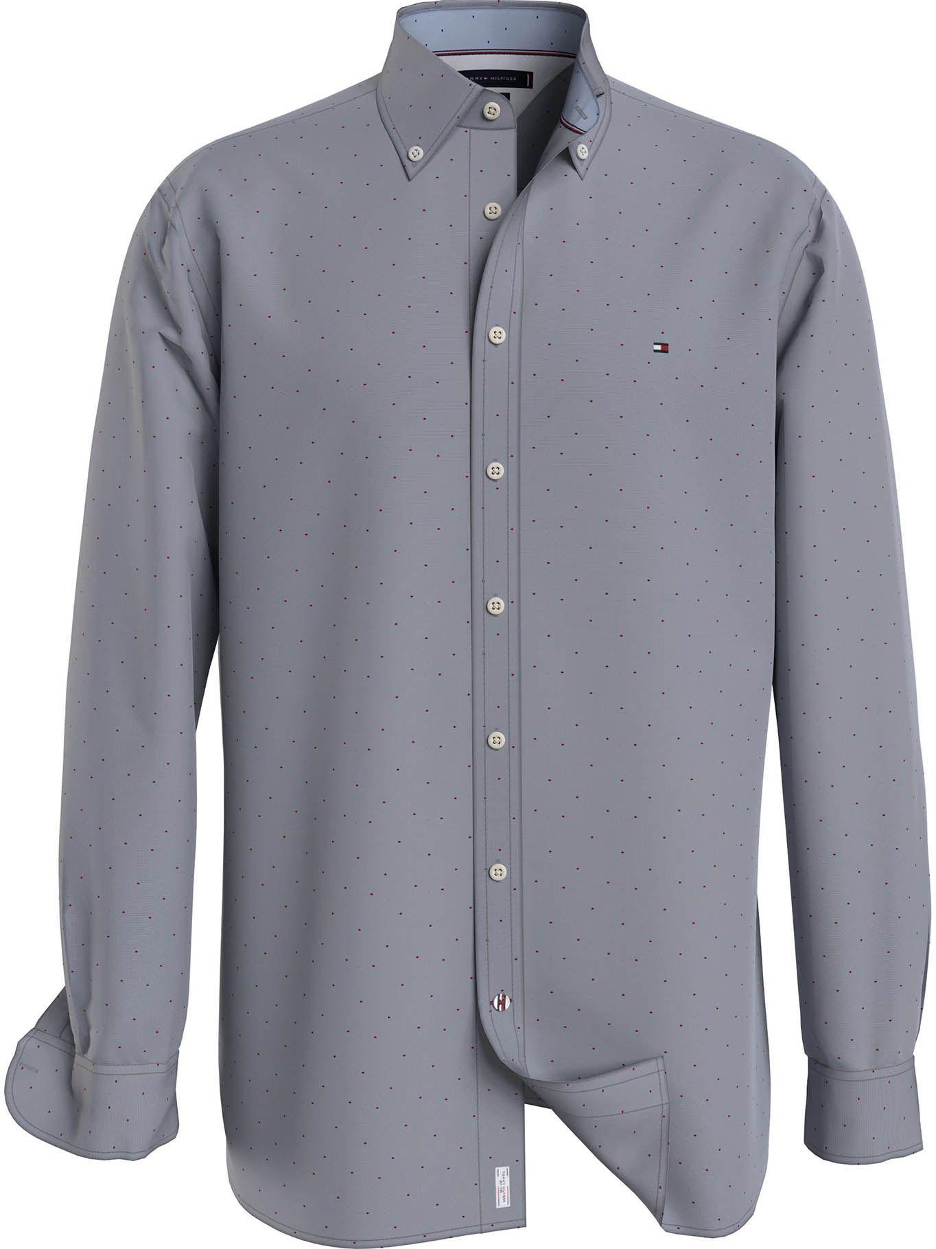 Camisa Oxford Monogram Gris Tommy Hilfiger-0