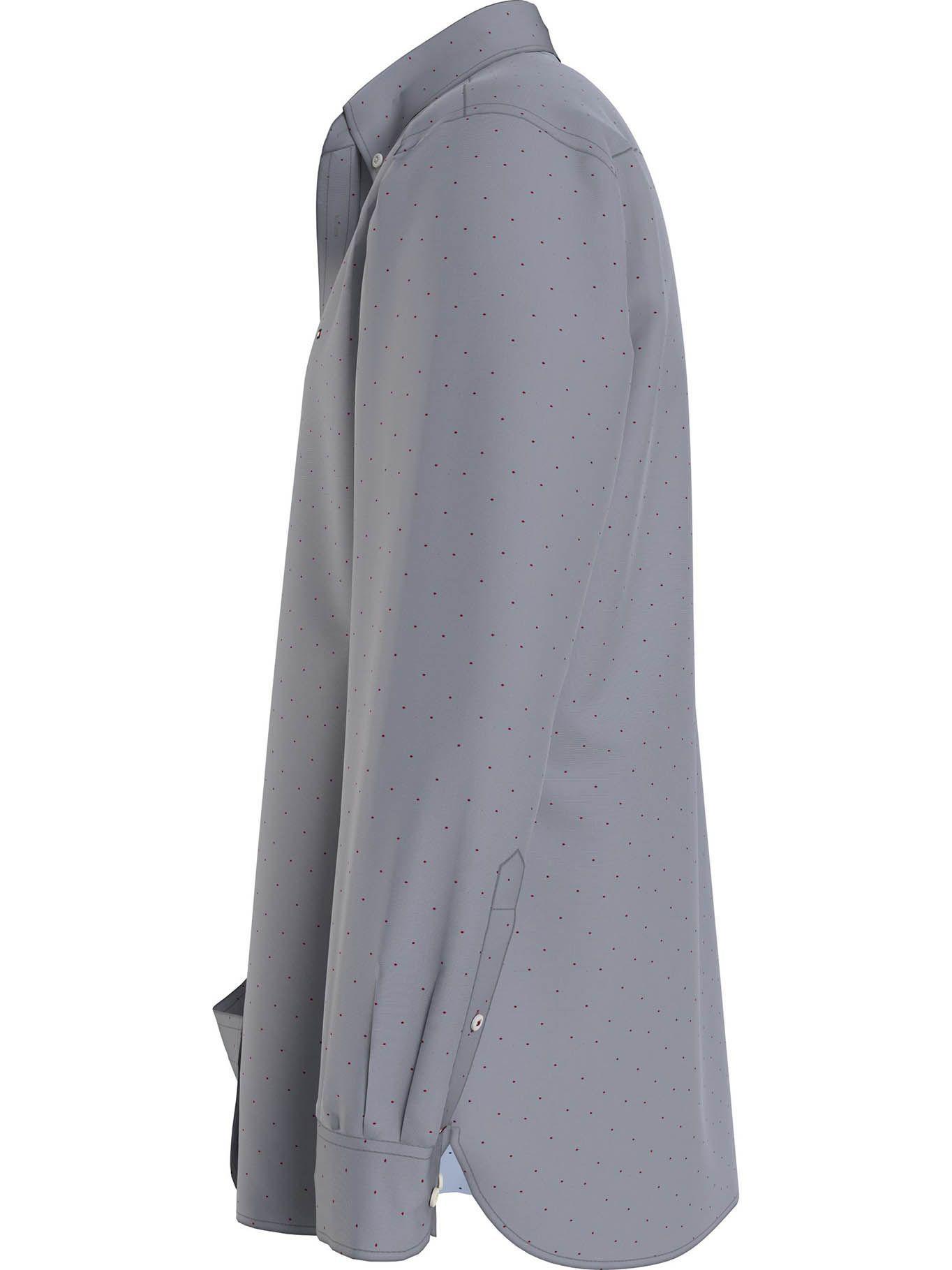 Camisa Oxford Monogram Gris Tommy Hilfiger-3