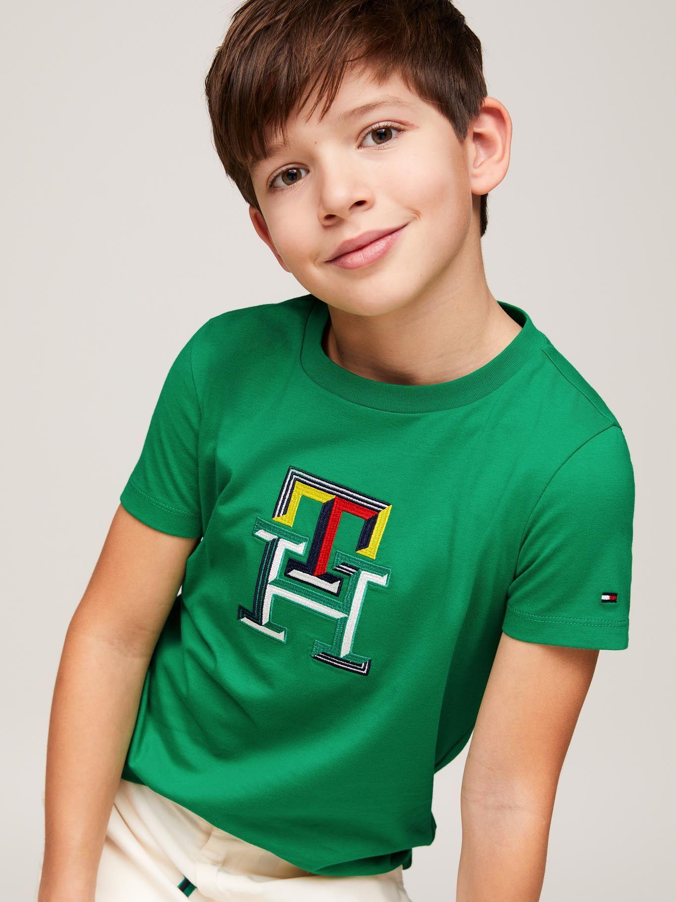 Polera Logo Monogram Multicolor Verde Tommy Hilfiger-3
