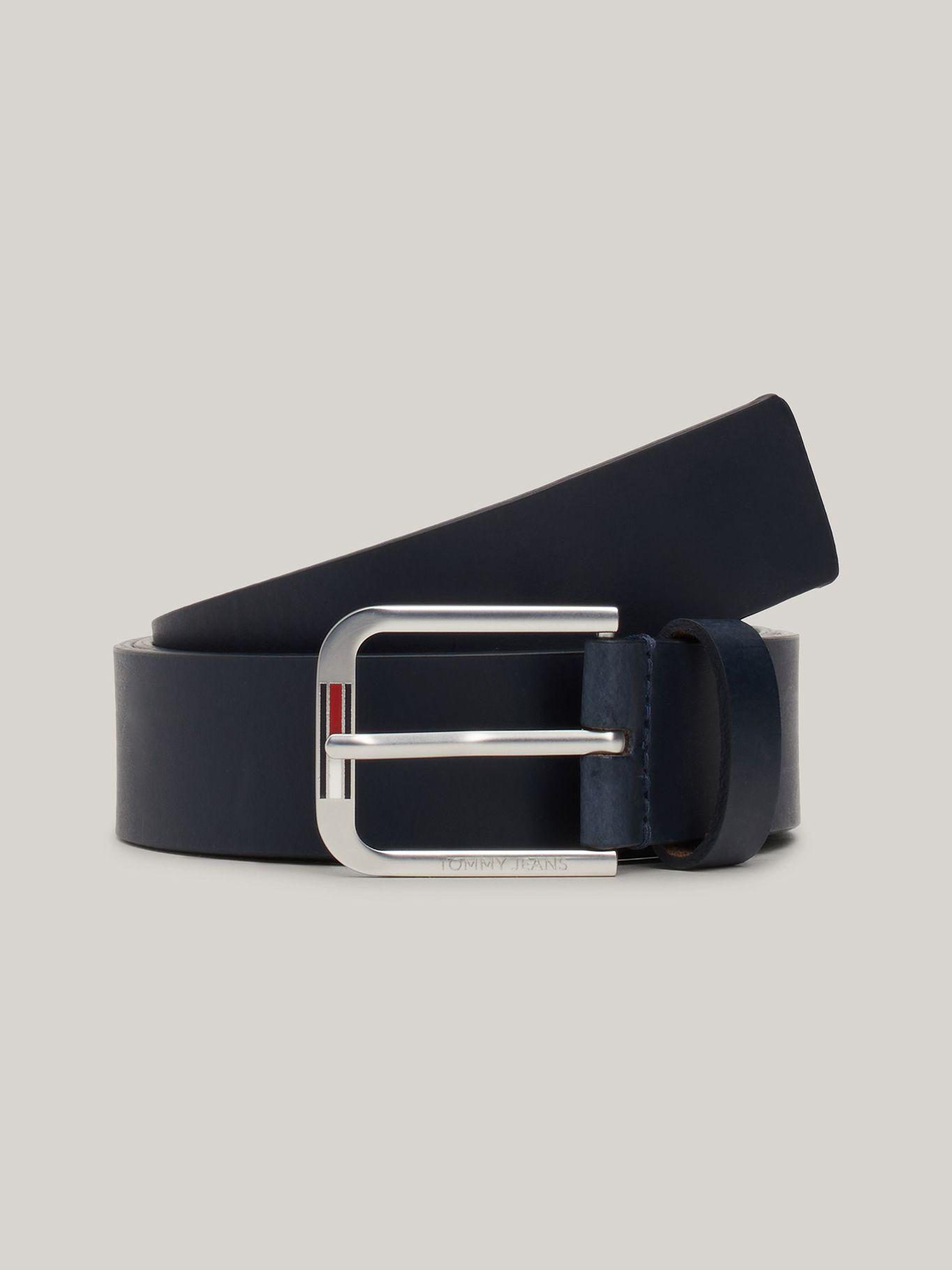 Cinturón Austin De Cuero Con Logo Azul Tommy Hilfiger-0