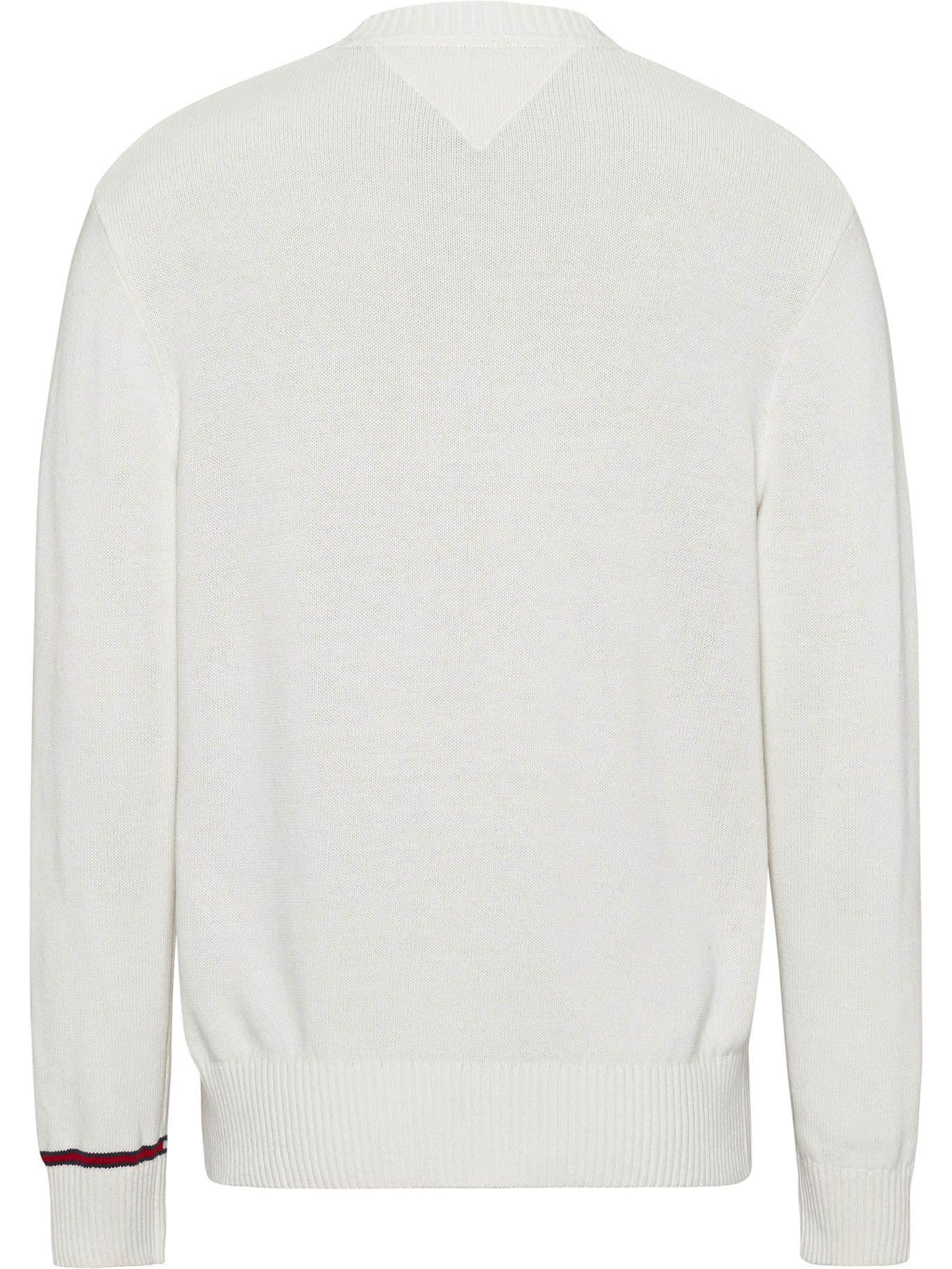 Sweater Relaxed Varsity Jacquard Blanco Tommy Hilfiger-1