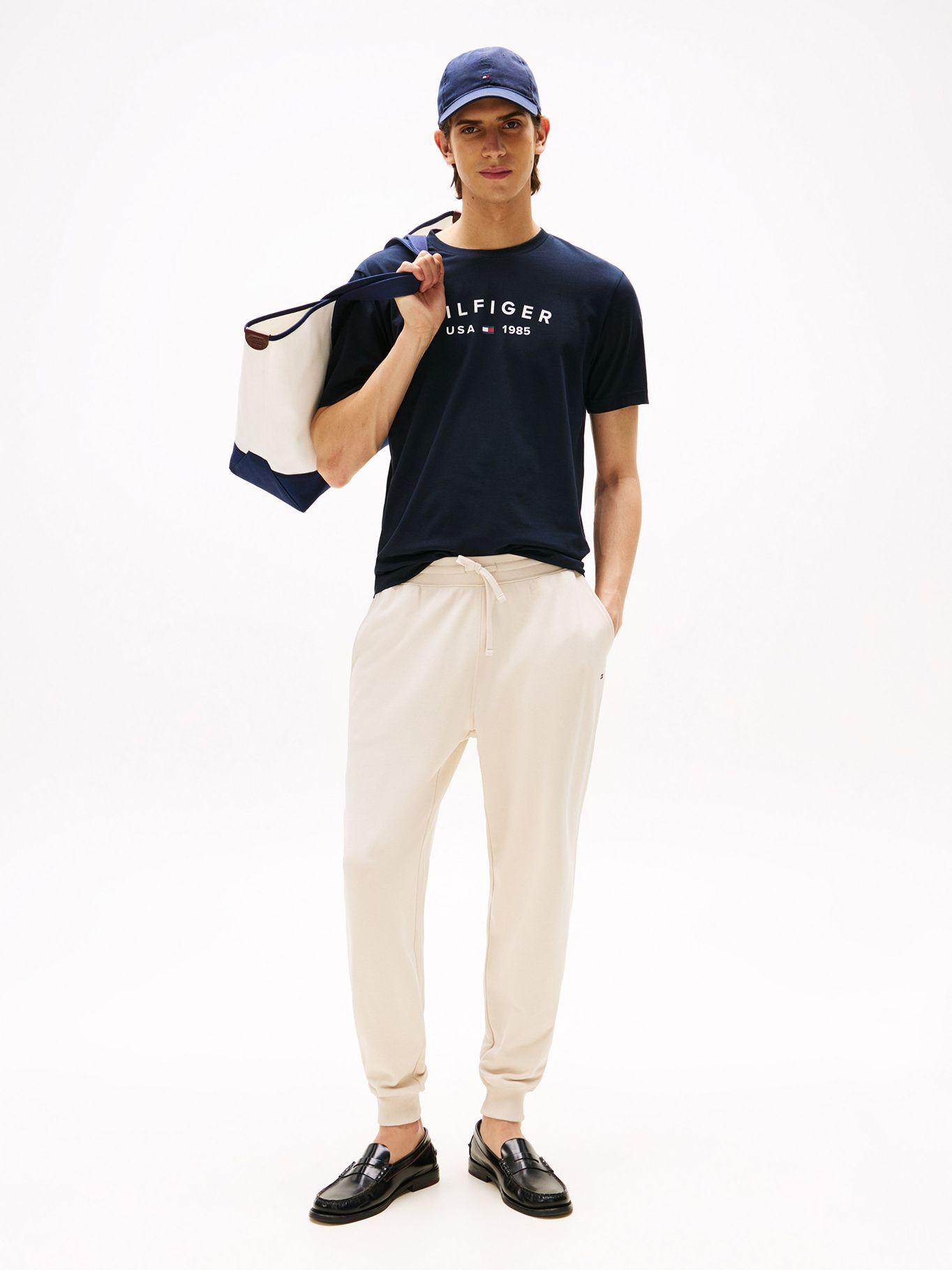 Joggers Essential Terry Con Logo Beige Tommy Hilfiger-0