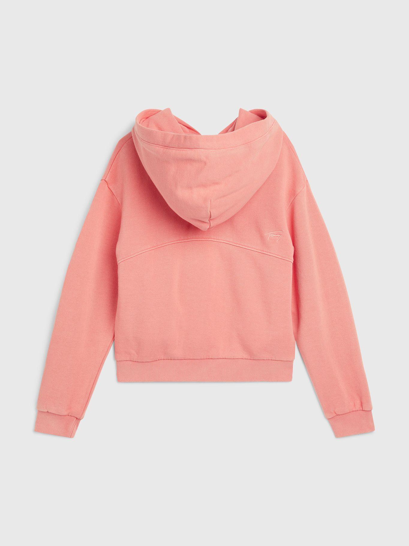 Polerón Con Gorro Y Cierre Naranjo Tommy Hilfiger-1