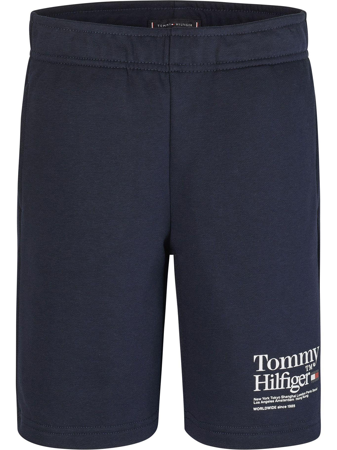 Short De Felpa Con Logo Azul Tommy Hilfiger-0
