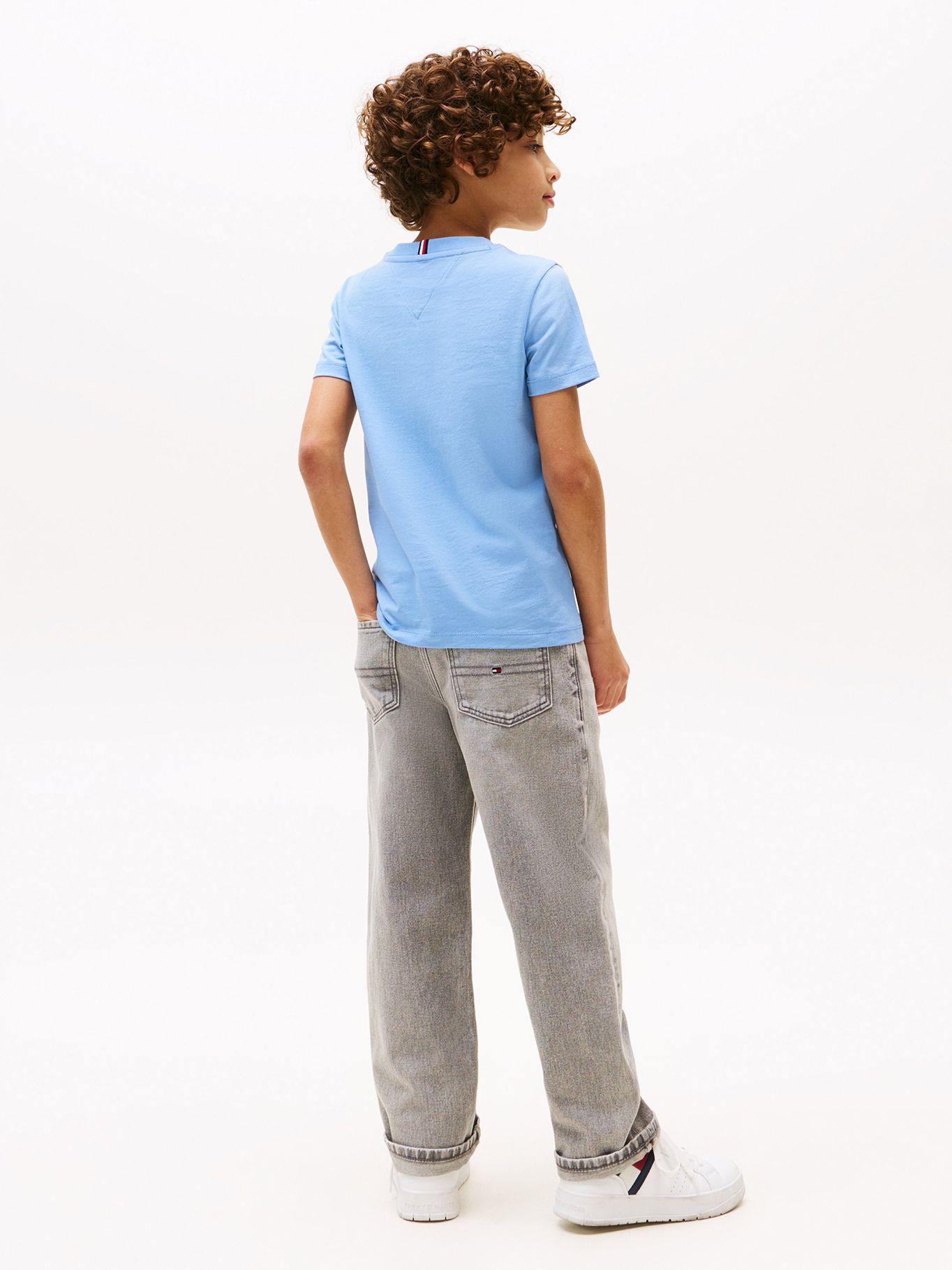 Polera Script Flag Logo Celeste Tommy Hilfiger-2