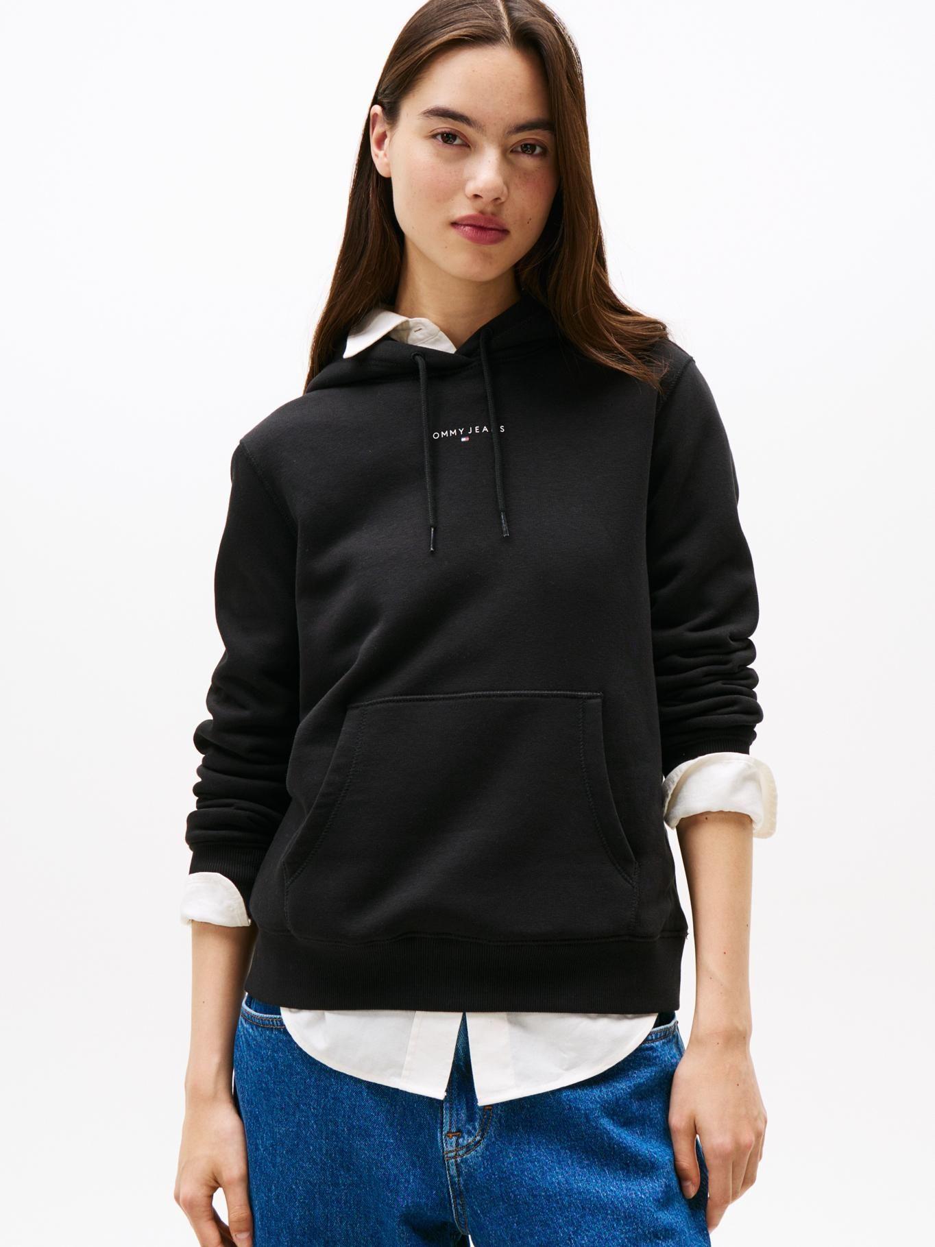 Polerón Hoodie Con Logo Lineal Negro Tommy Jeans-0