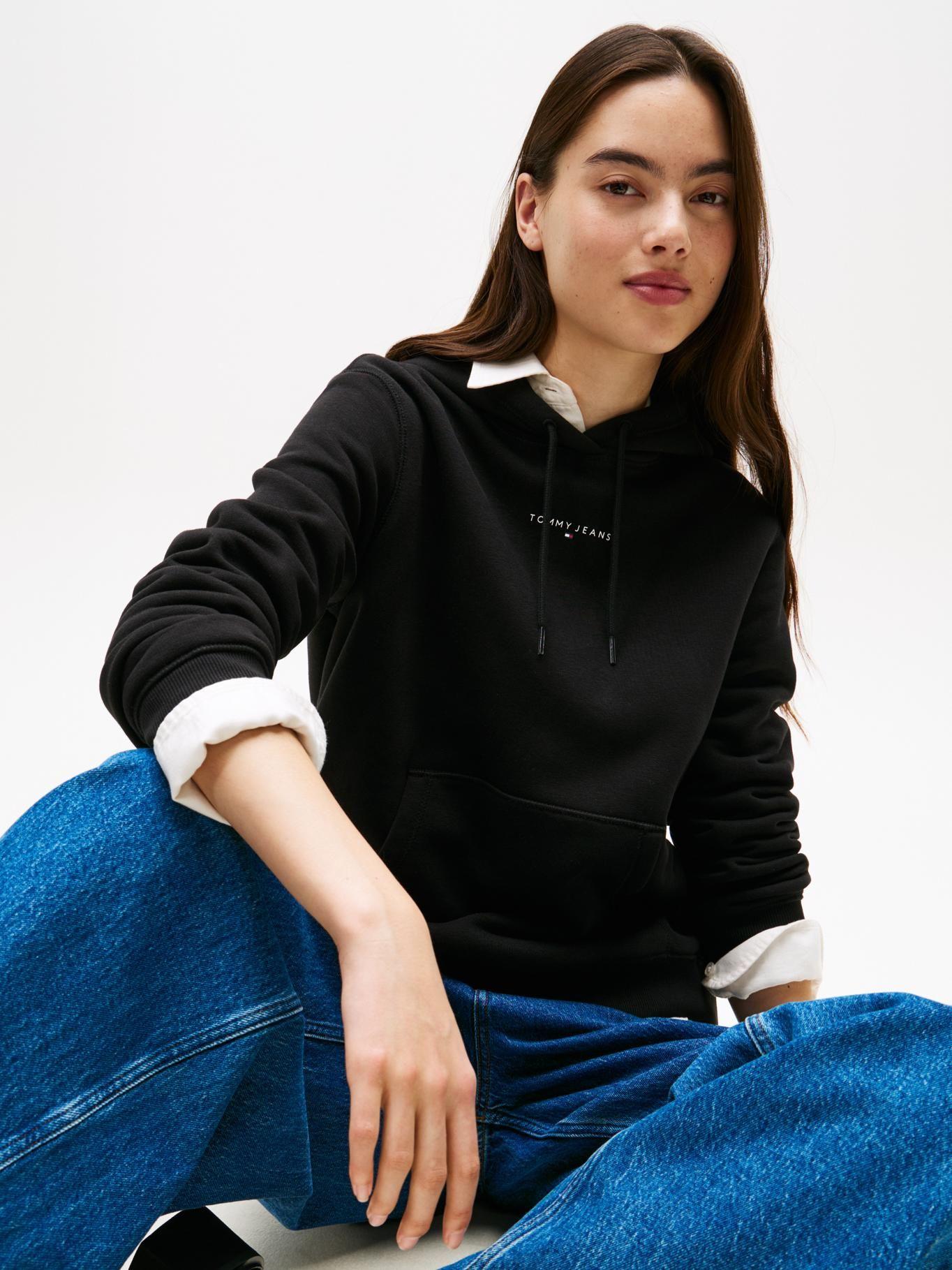 Polerón Hoodie Con Logo Lineal Negro Tommy Jeans-3