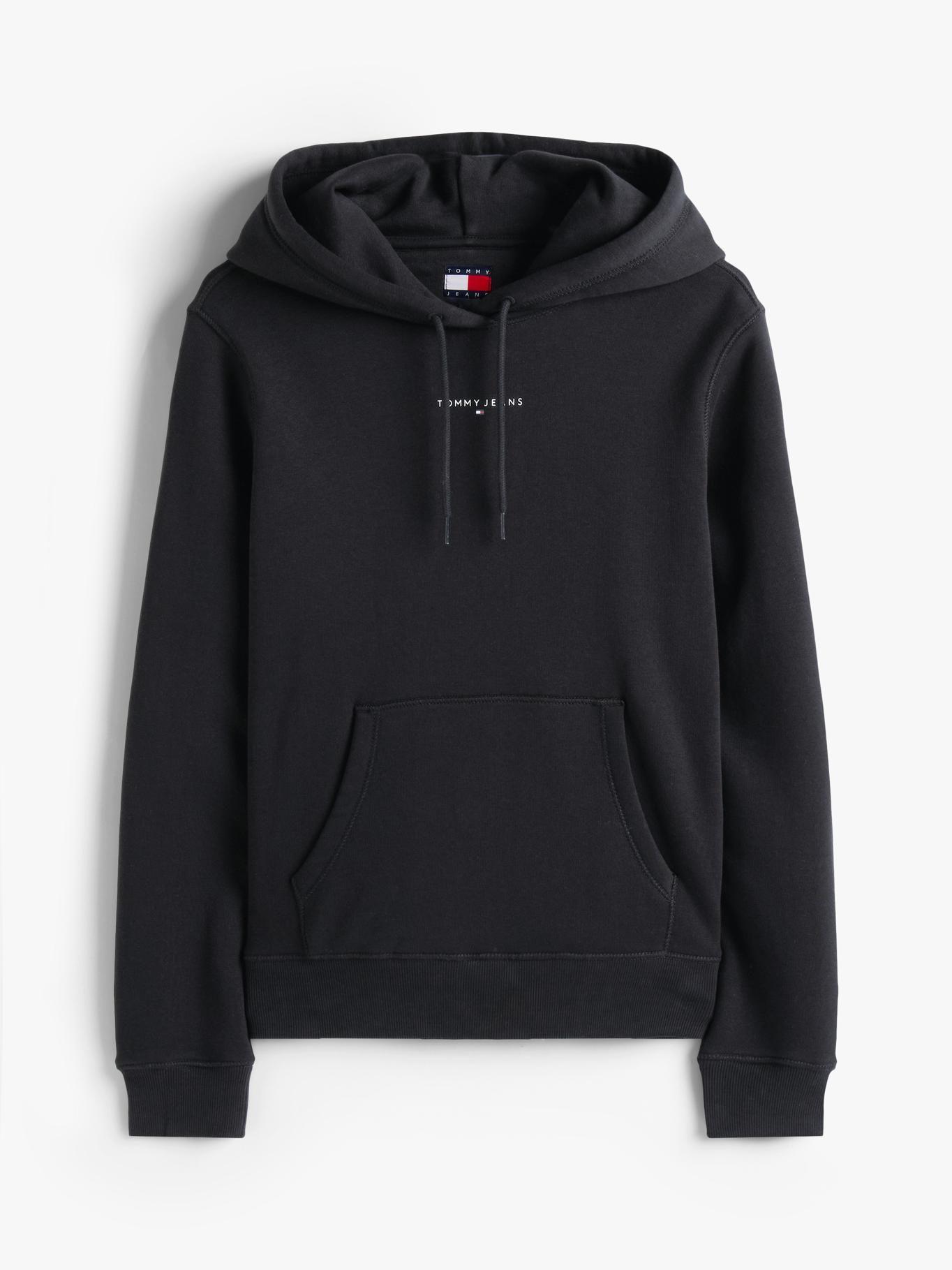Polerón Hoodie Con Logo Lineal Negro Tommy Jeans-4