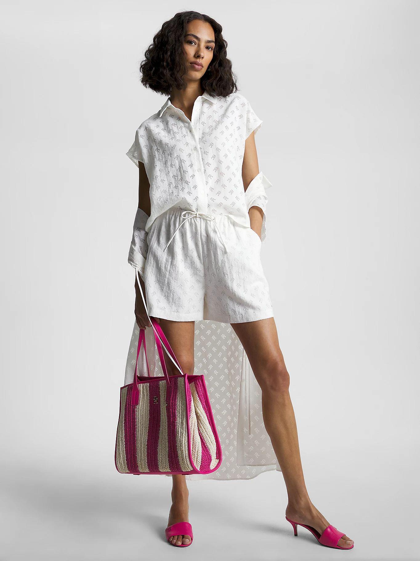 Blusa Con Monogram Print Blanco Tommy Hilfiger-1