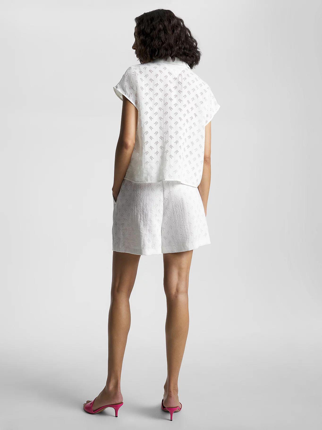 Blusa Con Monogram Print Blanco Tommy Hilfiger-2