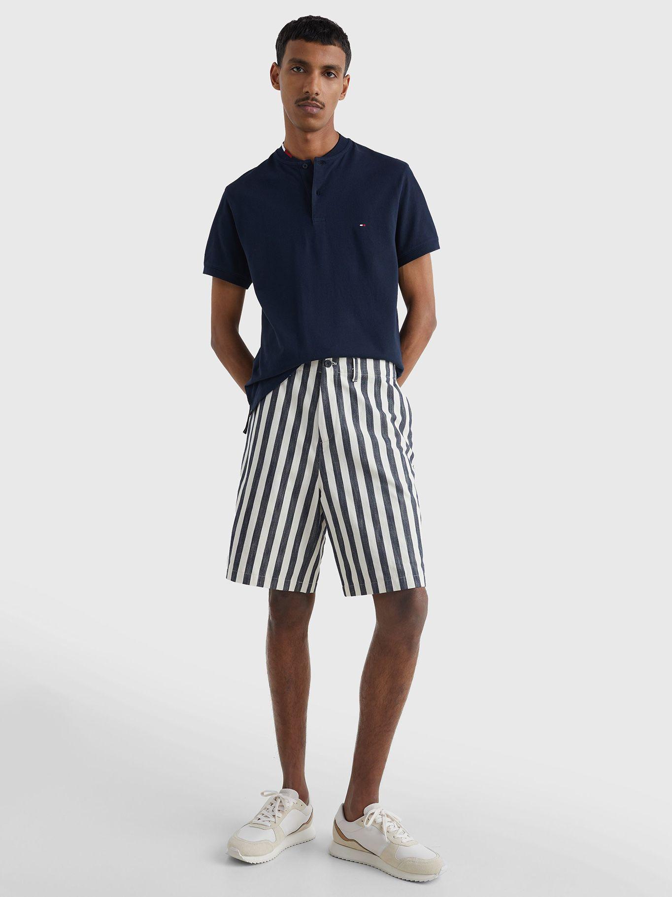 Polo Cuello Mao Slim Fit Azul Tommy Hilfiger-1