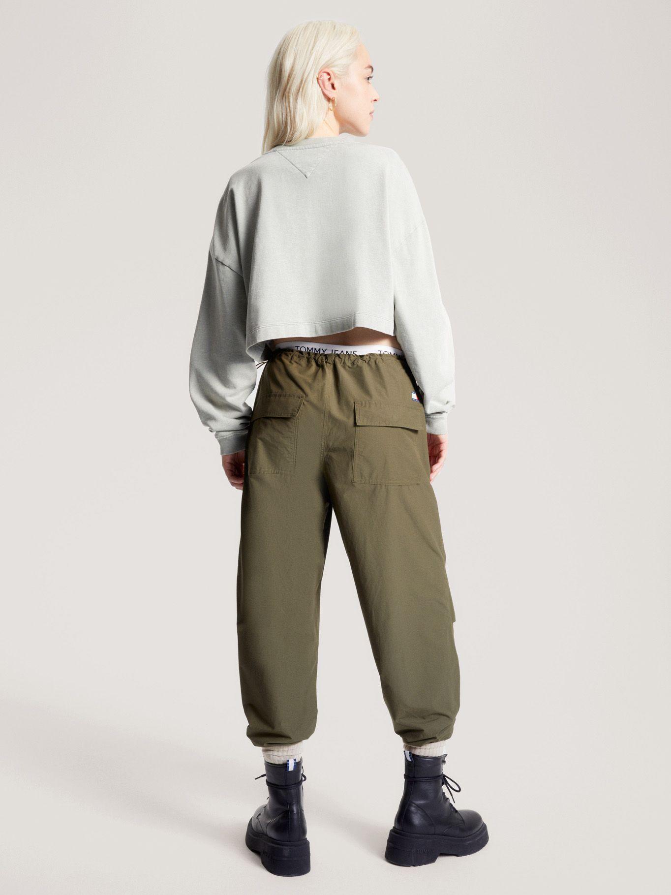 Polerón College Cropped Gris Tommy Jeans-2