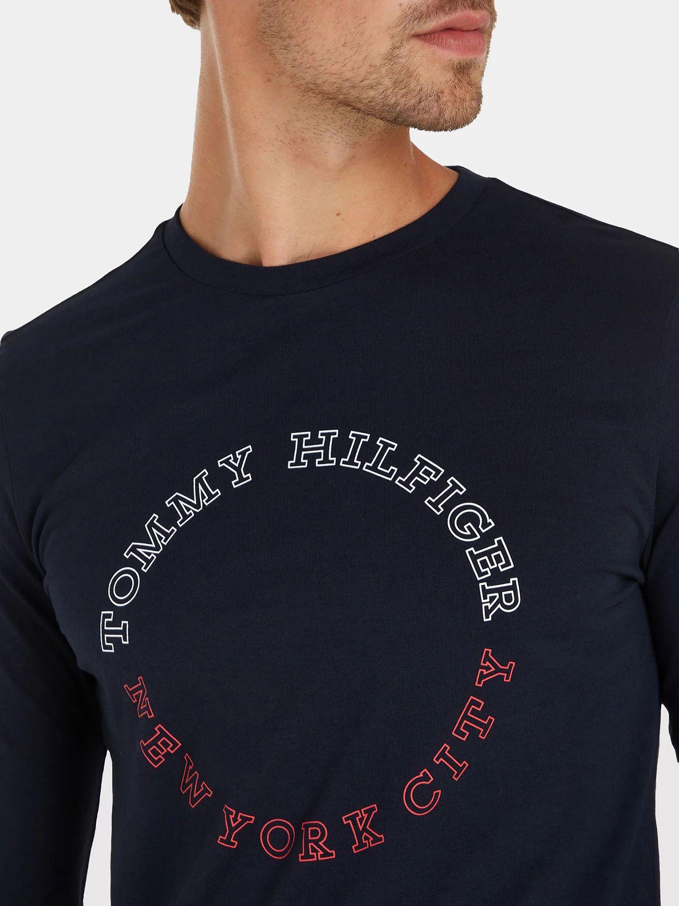 Polera Con Logo Circular Monotype Azul Tommy Hilfiger-2