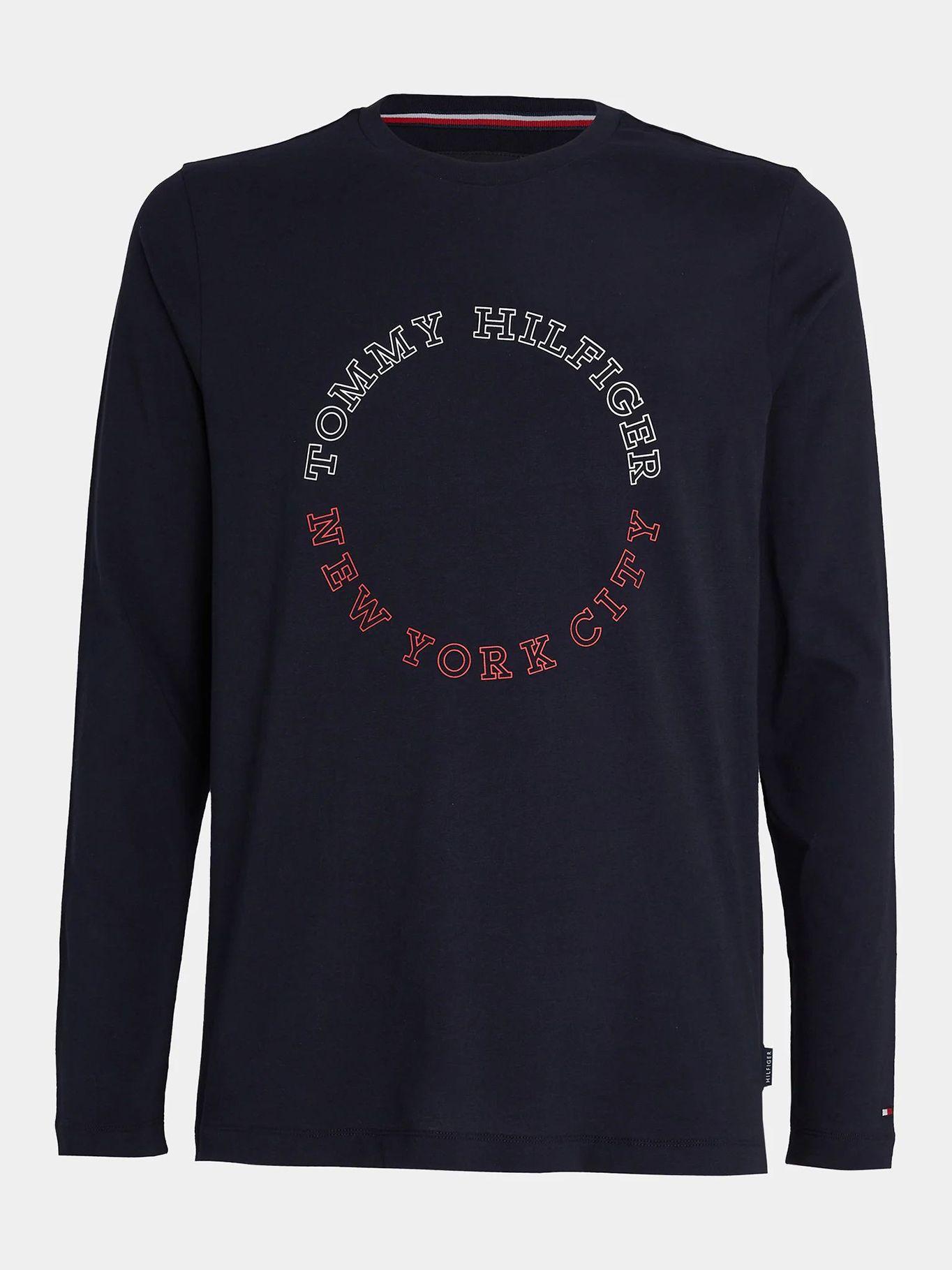Polera Con Logo Circular Monotype Azul Tommy Hilfiger-4