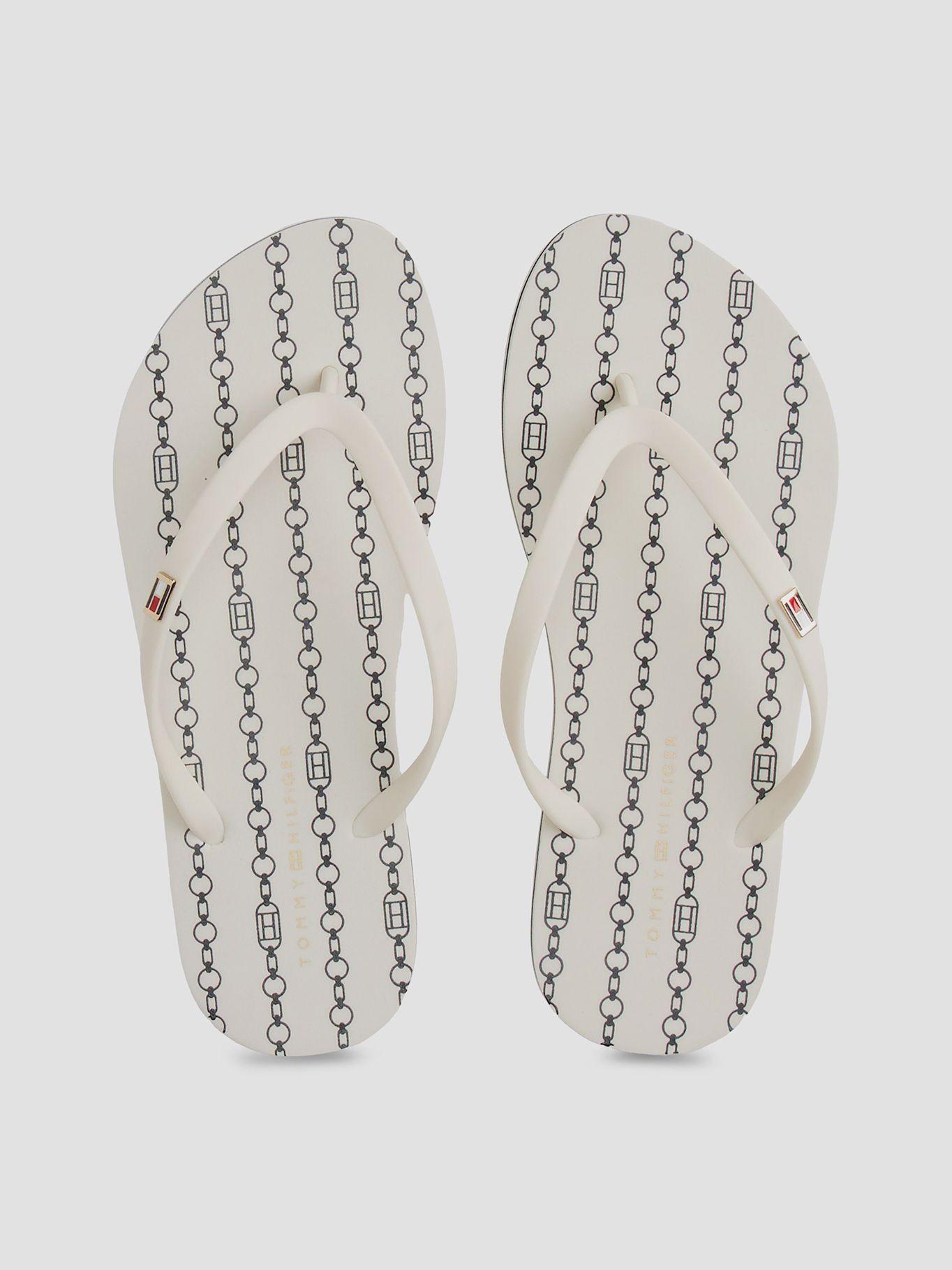 Sandalias Con Logo Esmaltado Blanco Tommy Hilfiger-2
