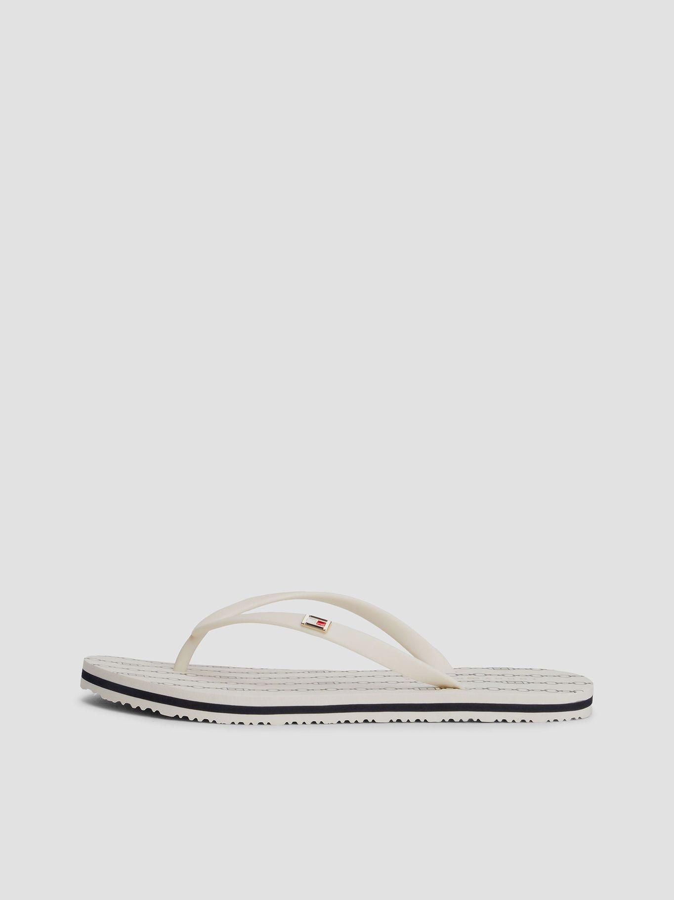Sandalias Con Logo Esmaltado Blanco Tommy Hilfiger-5