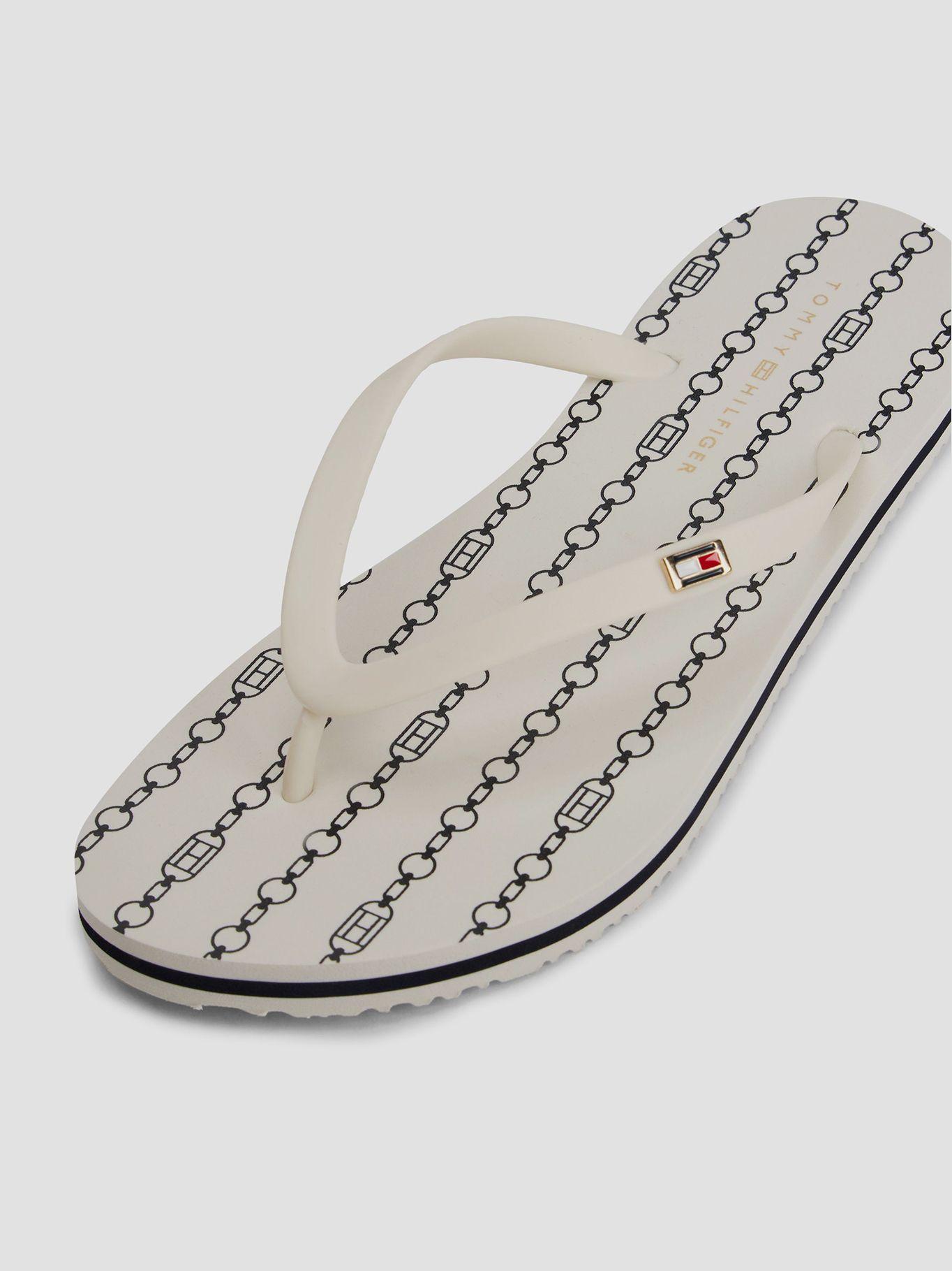 Sandalias Con Logo Esmaltado Blanco Tommy Hilfiger-6
