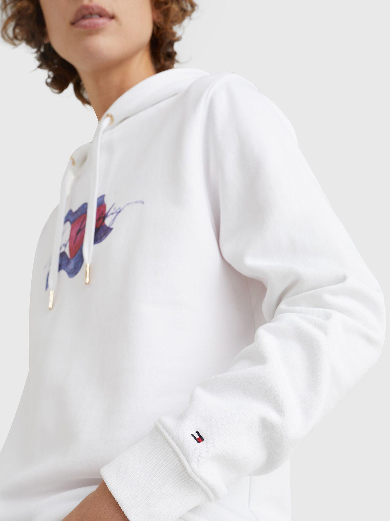 Polerón Hoddie Logo Blanco Tommy Hilfiger JN2-3